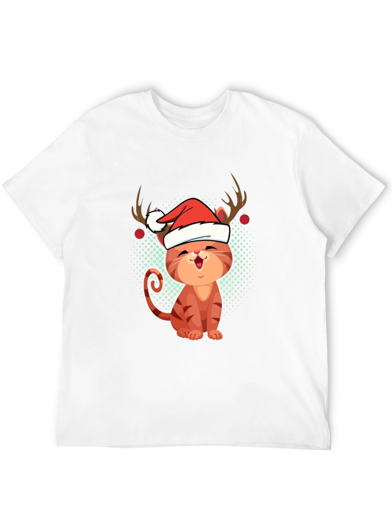 Festive Cat Tee - Christmas Holiday Apparel