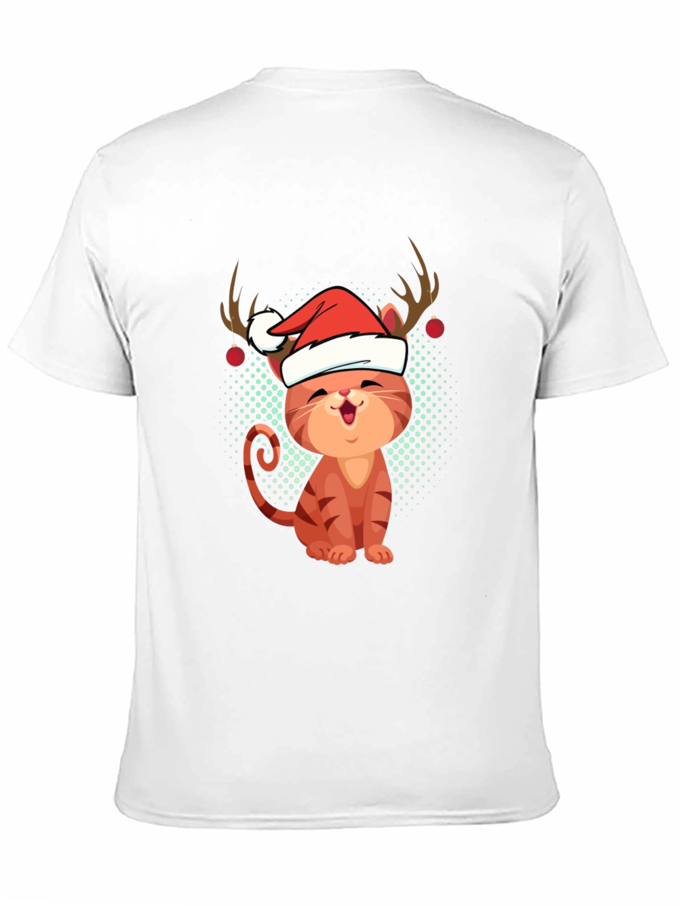 Festive Cat Tee - Christmas Holiday Apparel