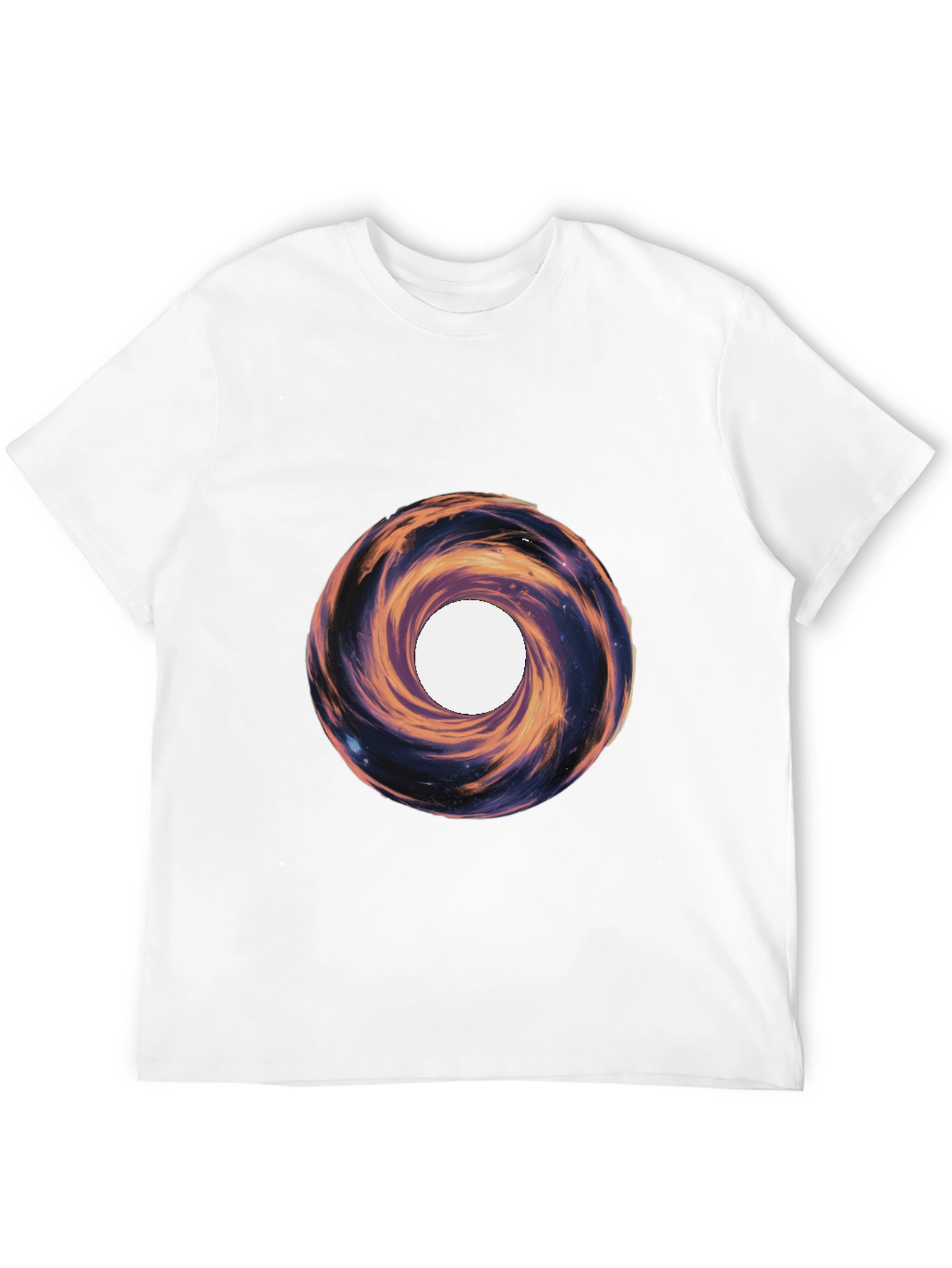 Cosmic Vortex Graphic Tee - Black