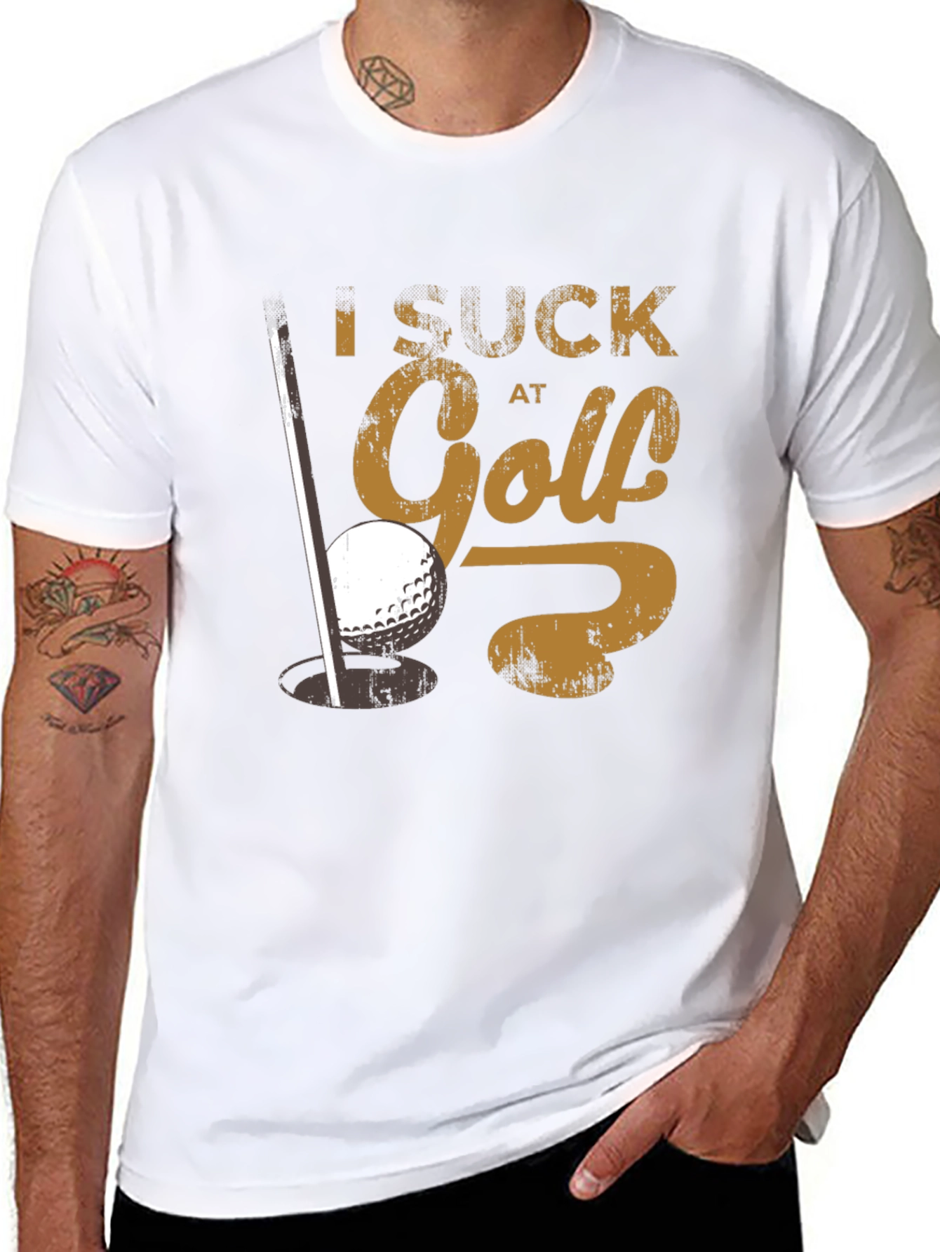 I Suck at Golf T-Shirt Funny Golfing Tee