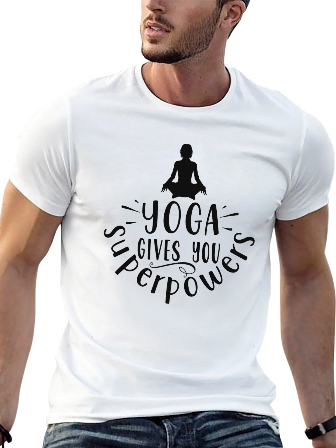 Yoga Superpowers T-Shirt - Comfortable Black Tee