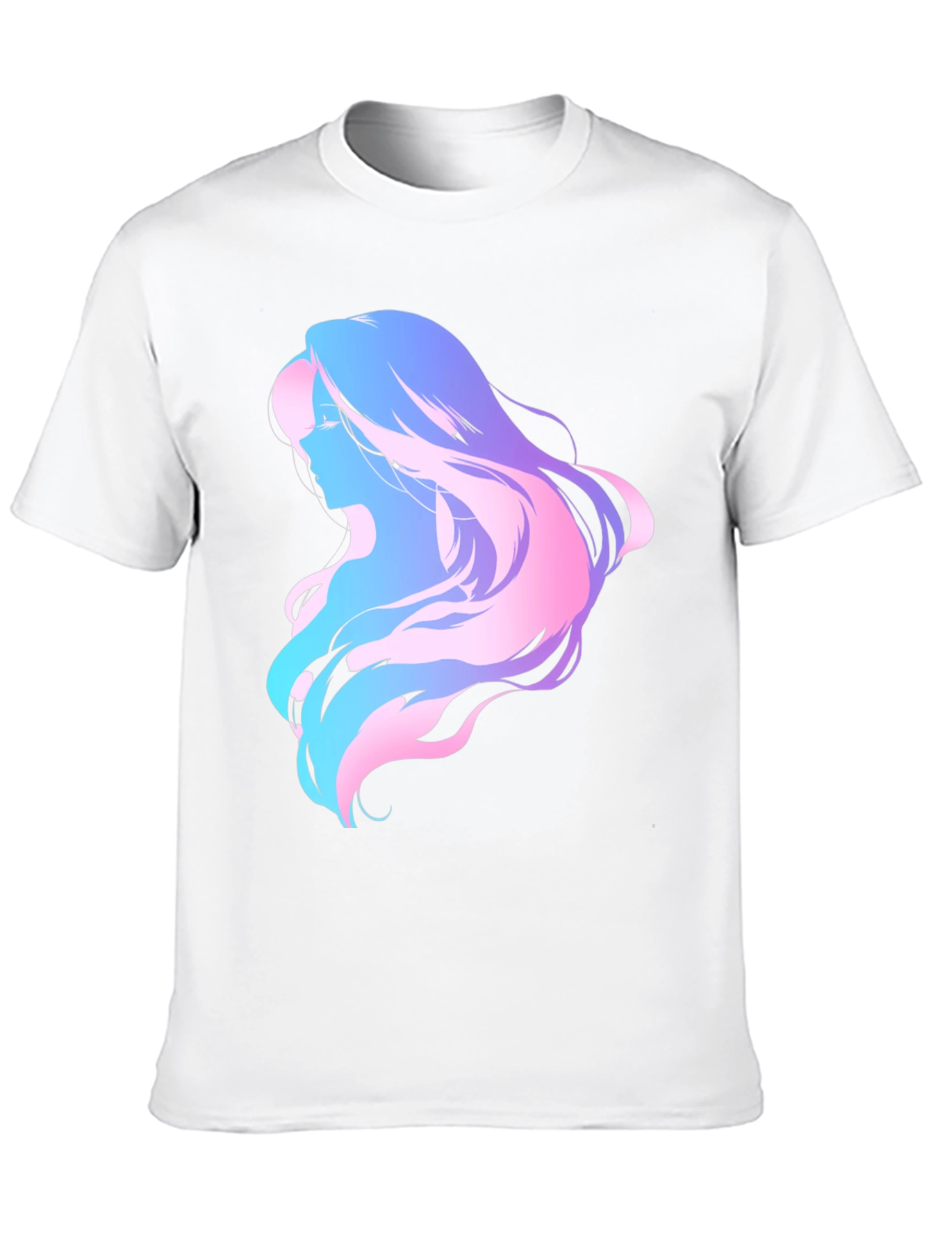 Abstract Woman Graphic Tee - Black Cotton Comfort