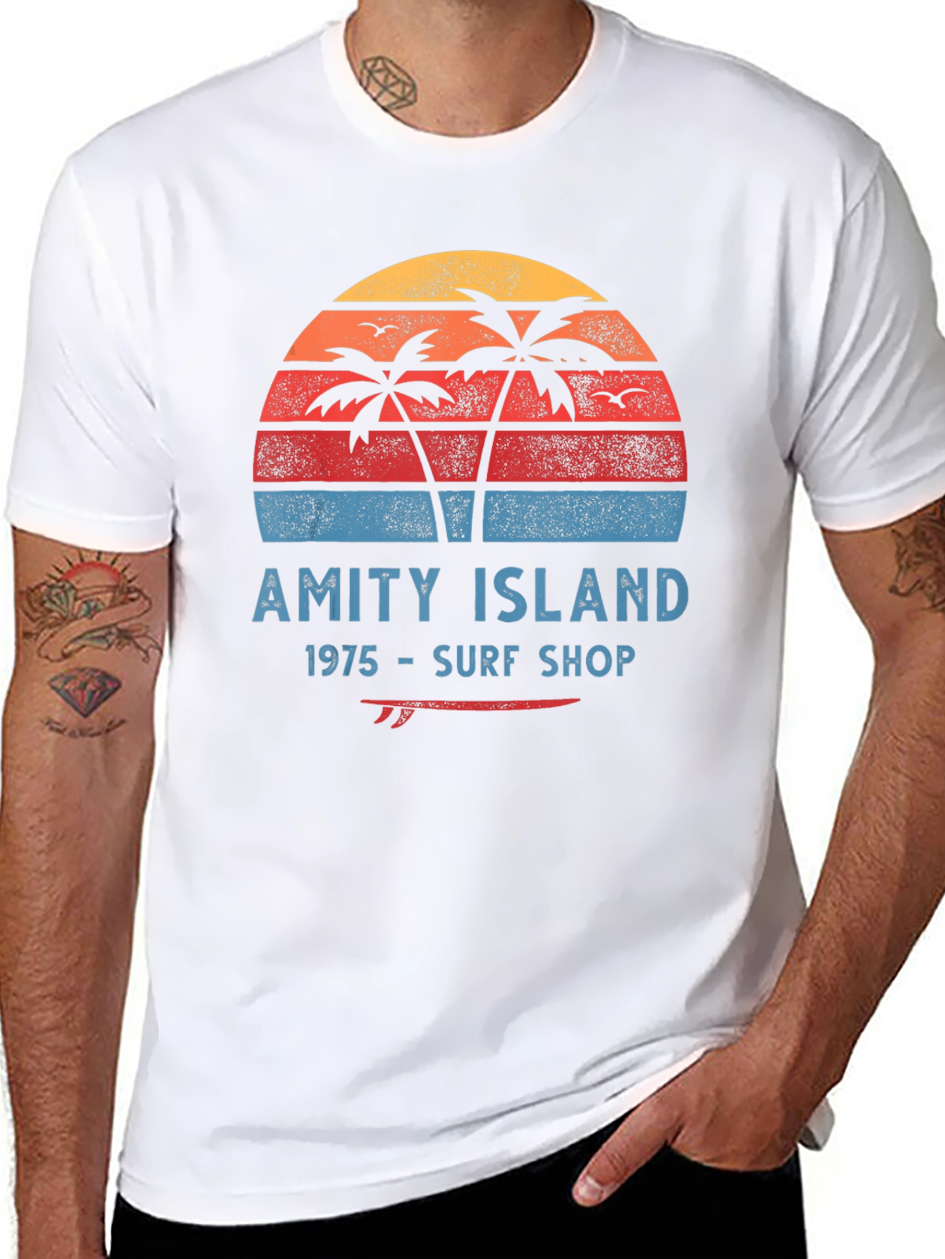 Amity Island 1975 Surf Shop Graphic Tee
