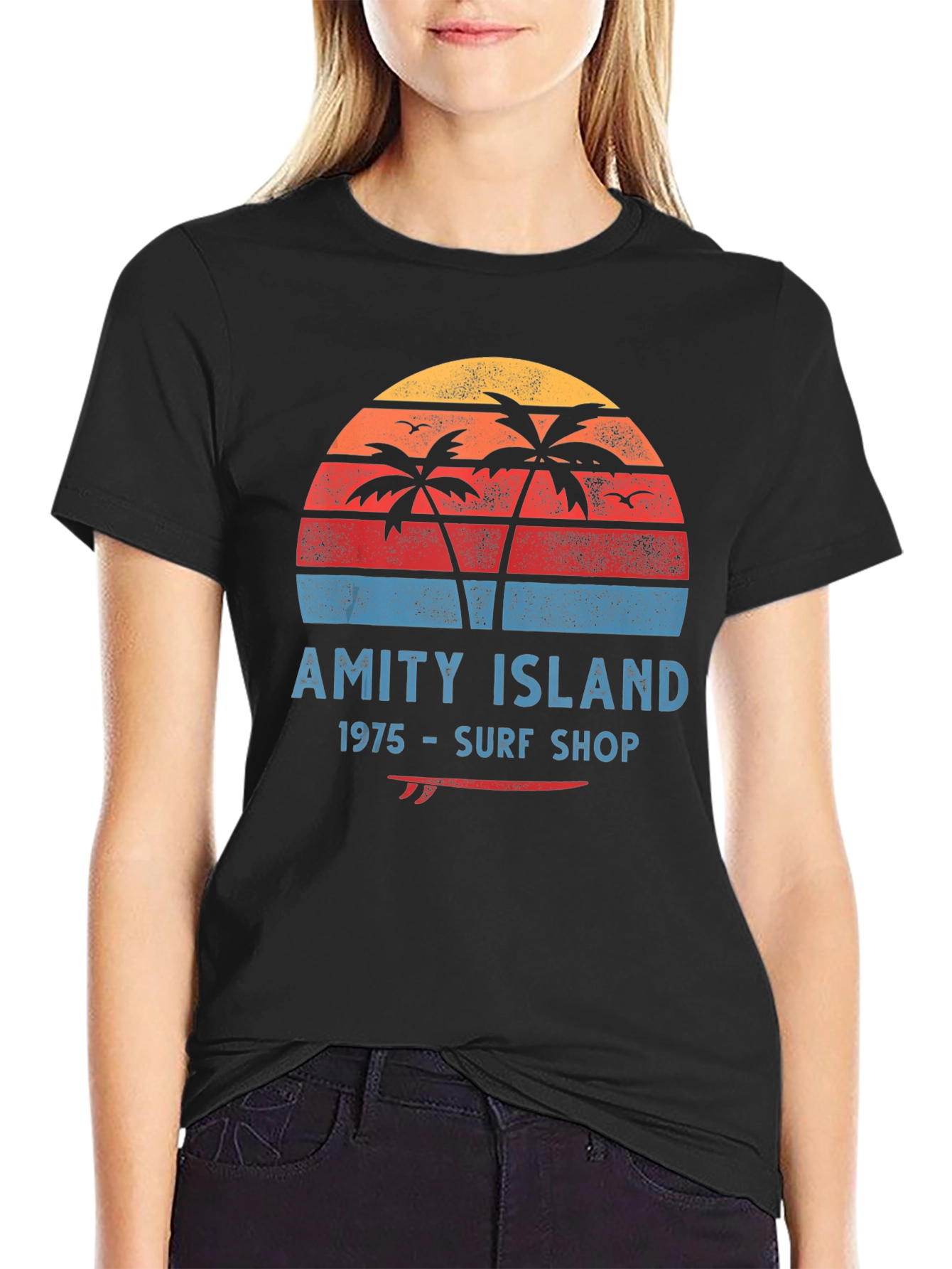 Amity Island 1975 Surf Shop Graphic Tee