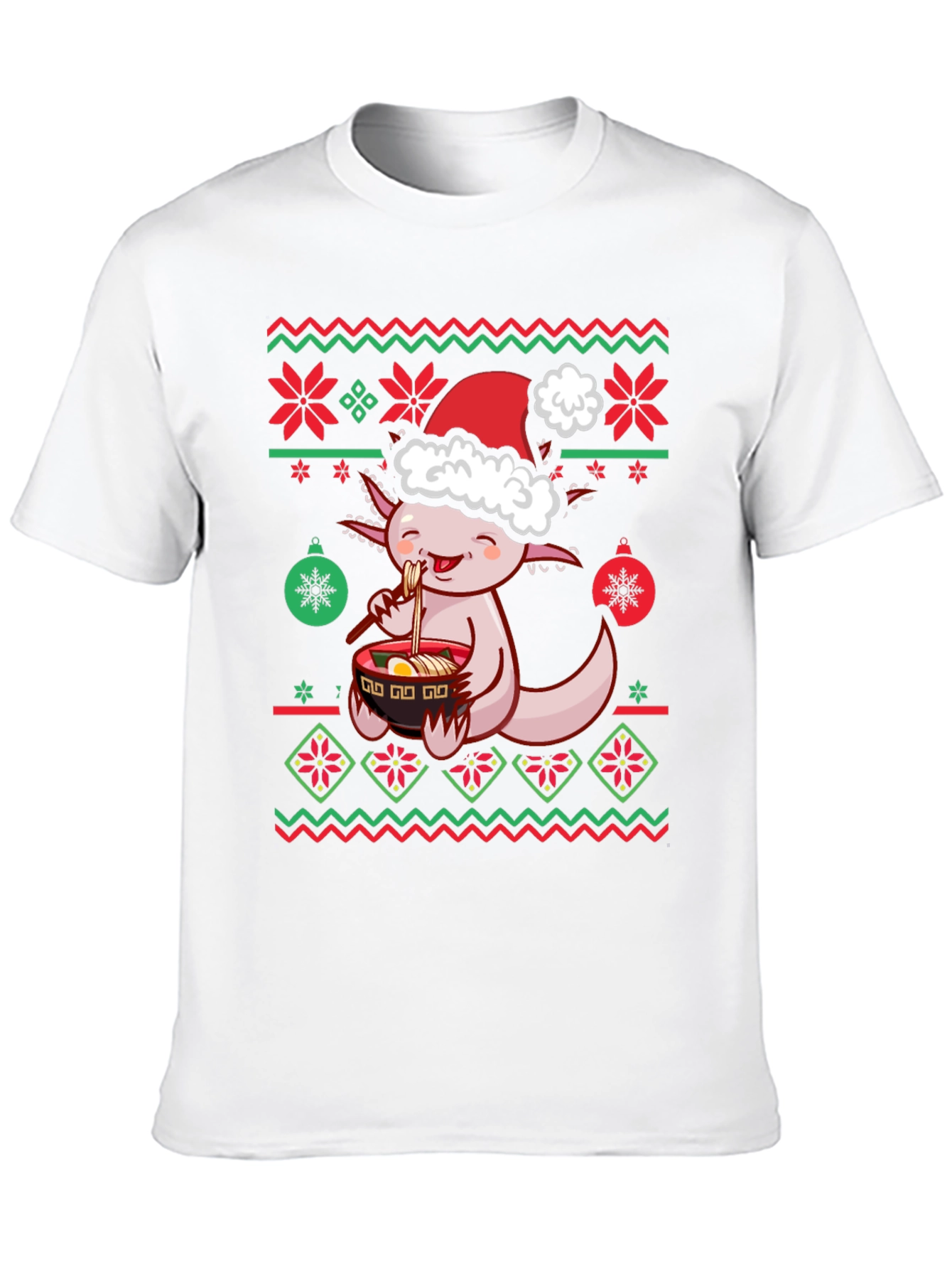 Axolotl Ramen Christmas Ugly Sweater T-Shirt