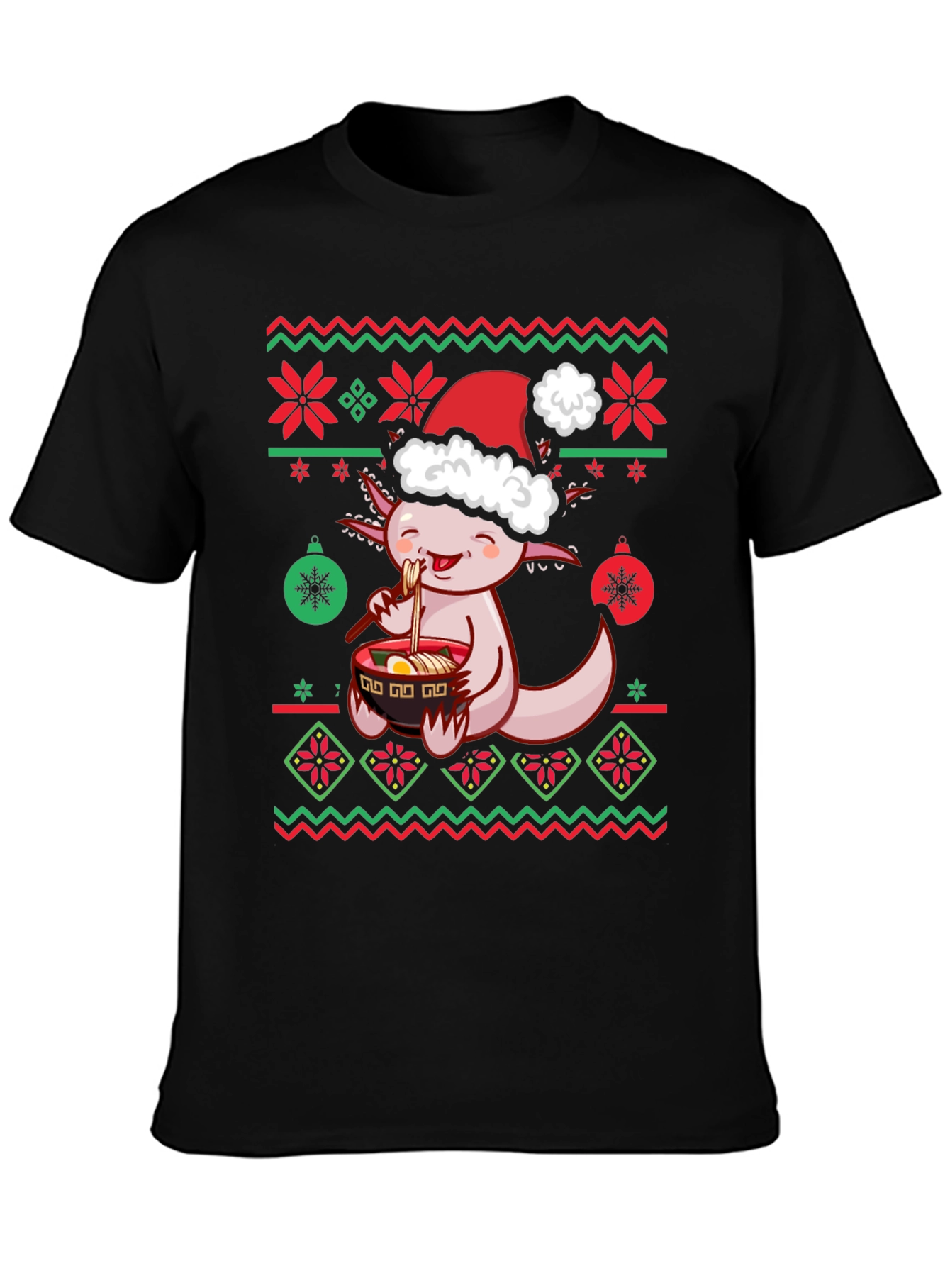 Axolotl Ramen Christmas Ugly Sweater T-Shirt