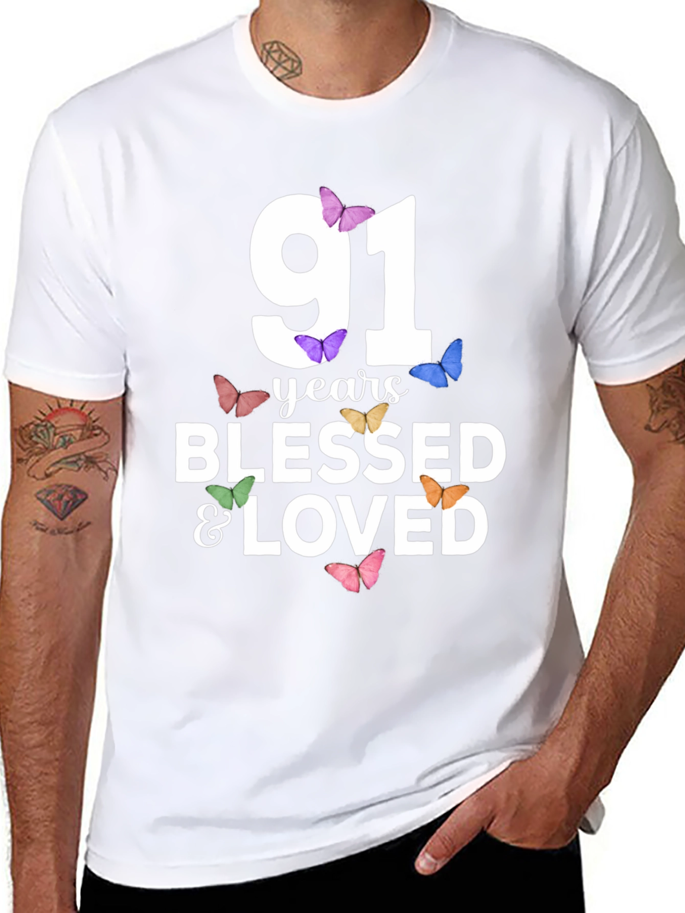 91 Years Blessed & Loved T-Shirt