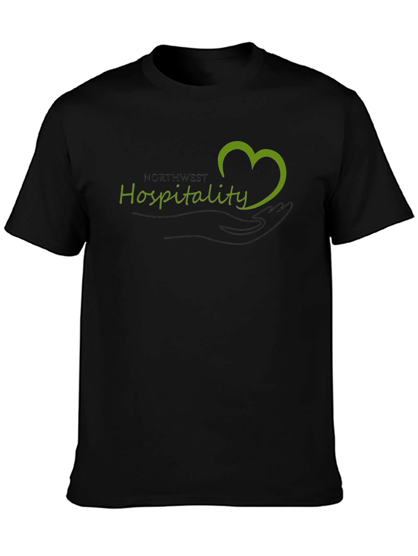 Northwest Hospitality Heart Graphic Black T-Shirt