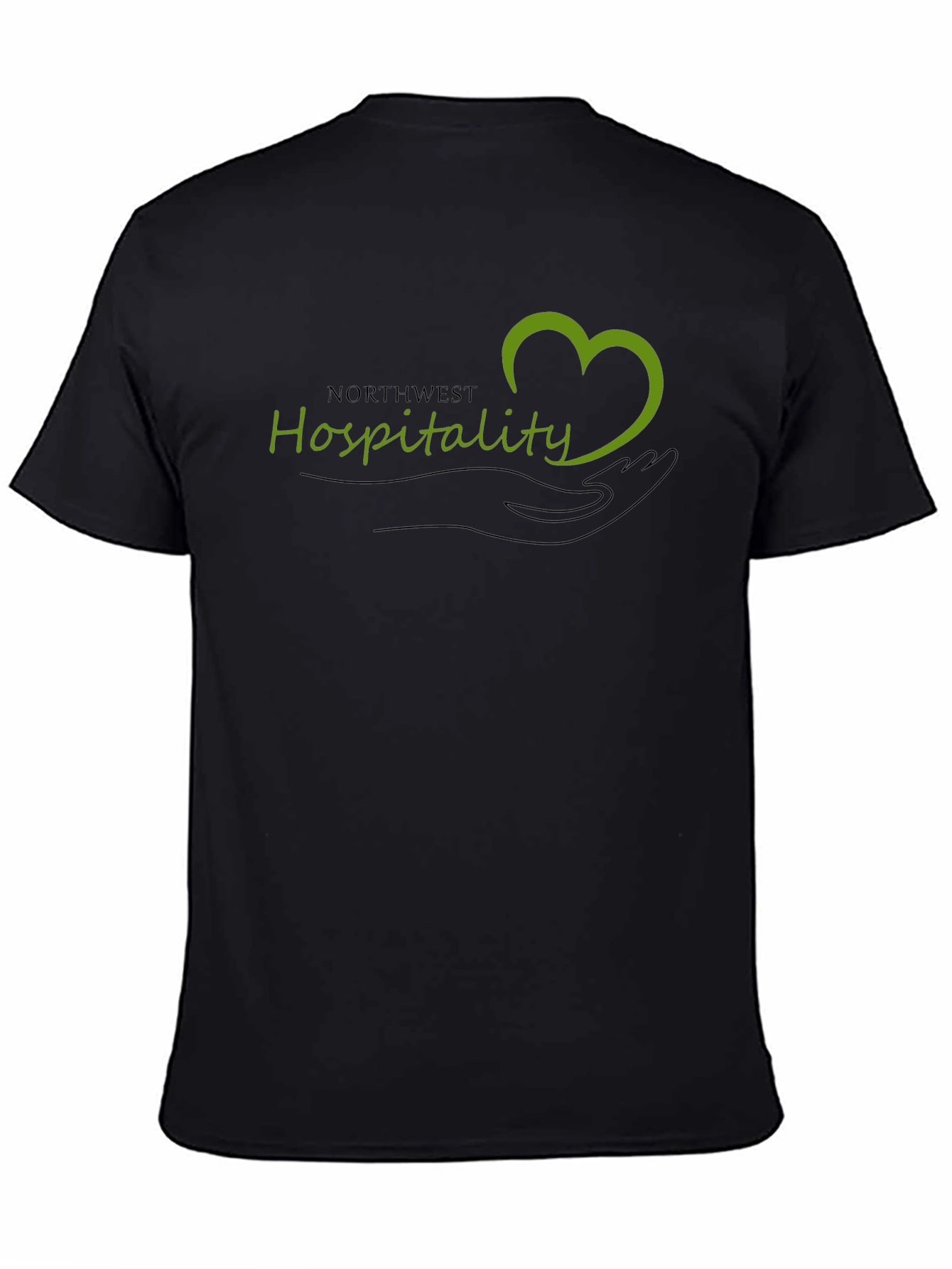 Northwest Hospitality Heart Graphic Black T-Shirt