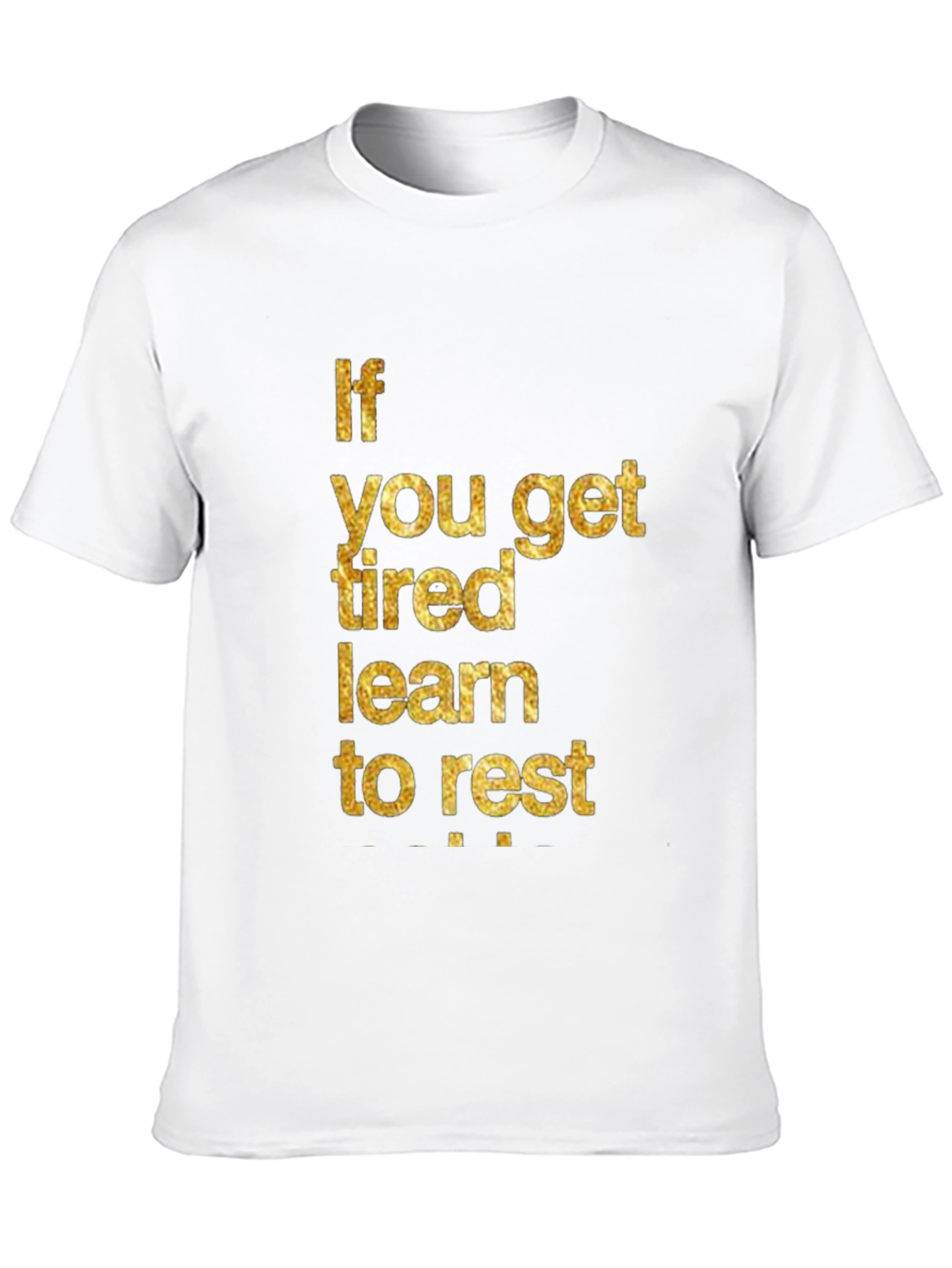 Inspirational Learn to Rest Black T-Shirt