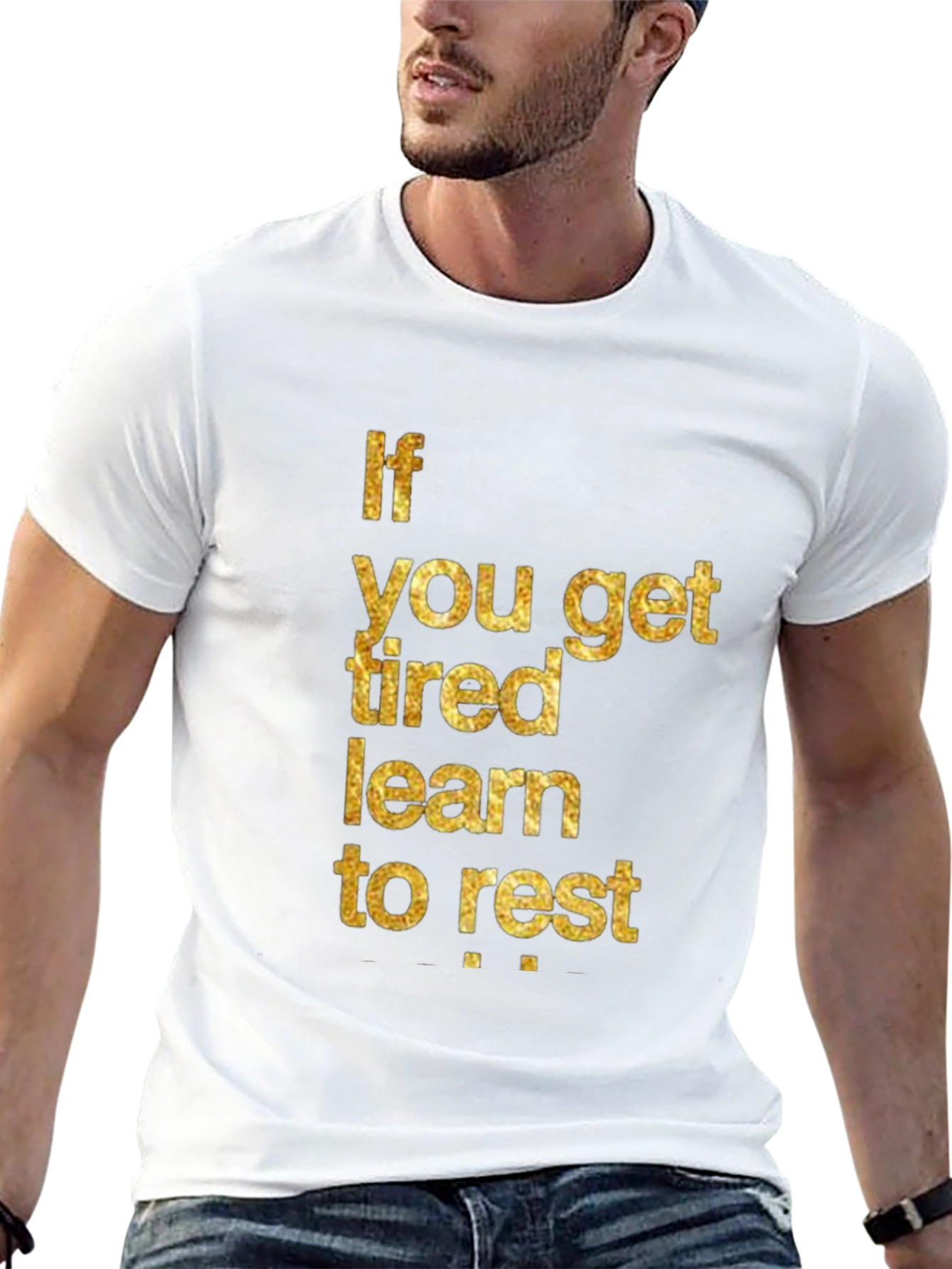Inspirational Learn to Rest Black T-Shirt