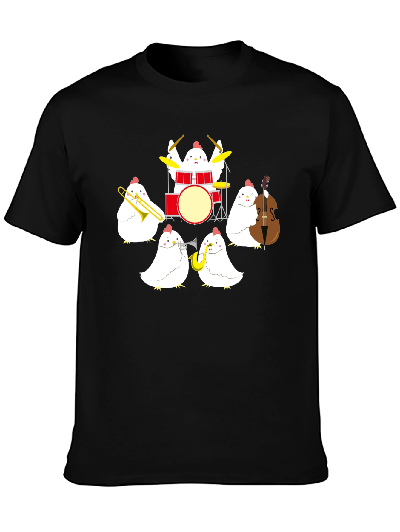 Chicken Band T-Shirt: Funny Music Tee