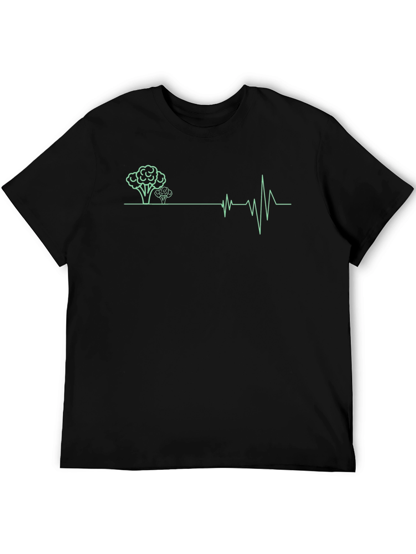 Broccoli Brain Heartbeat Tee - Quirky Vegetarian Style