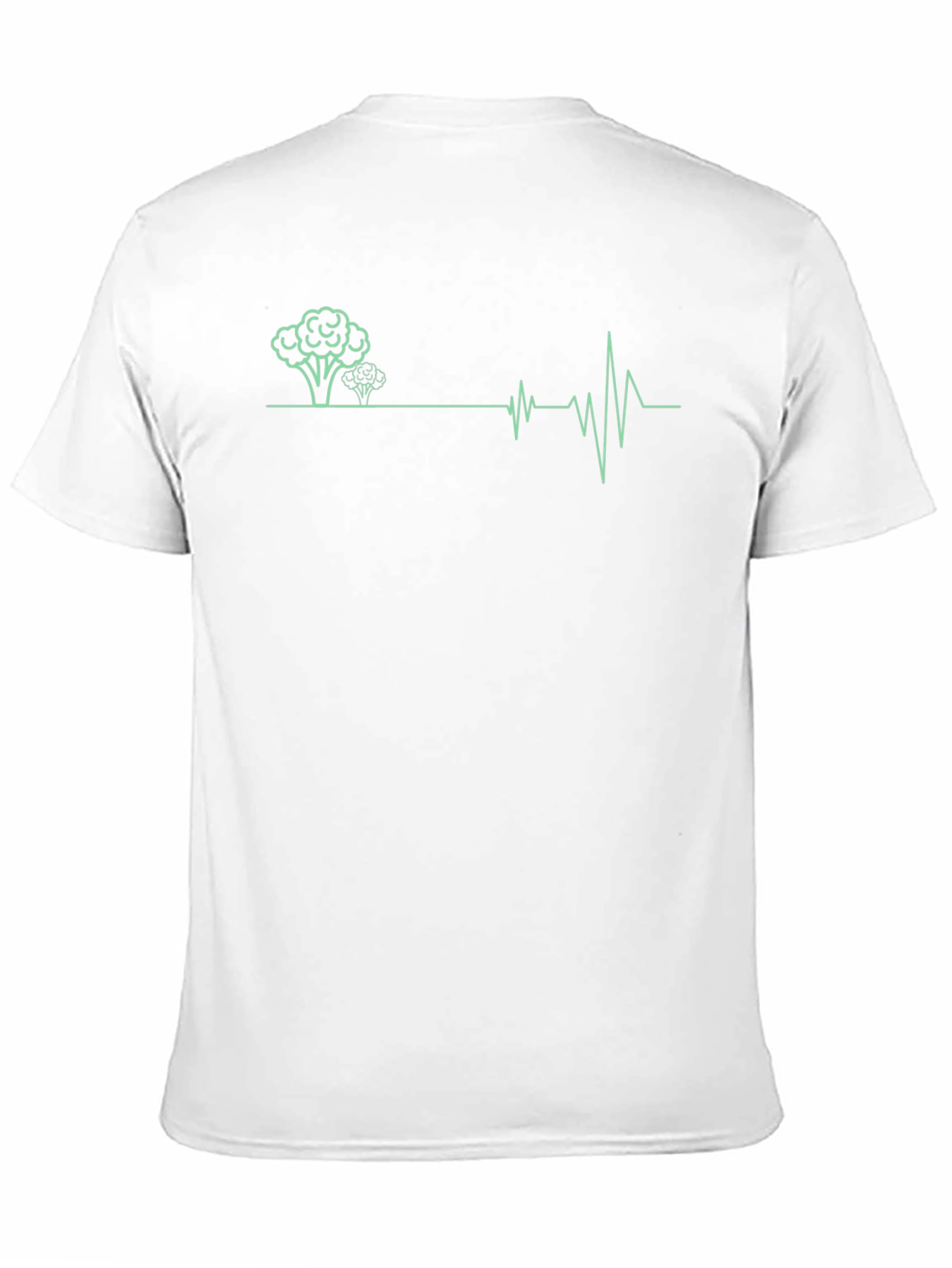 Broccoli Brain Heartbeat Tee - Quirky Vegetarian Style