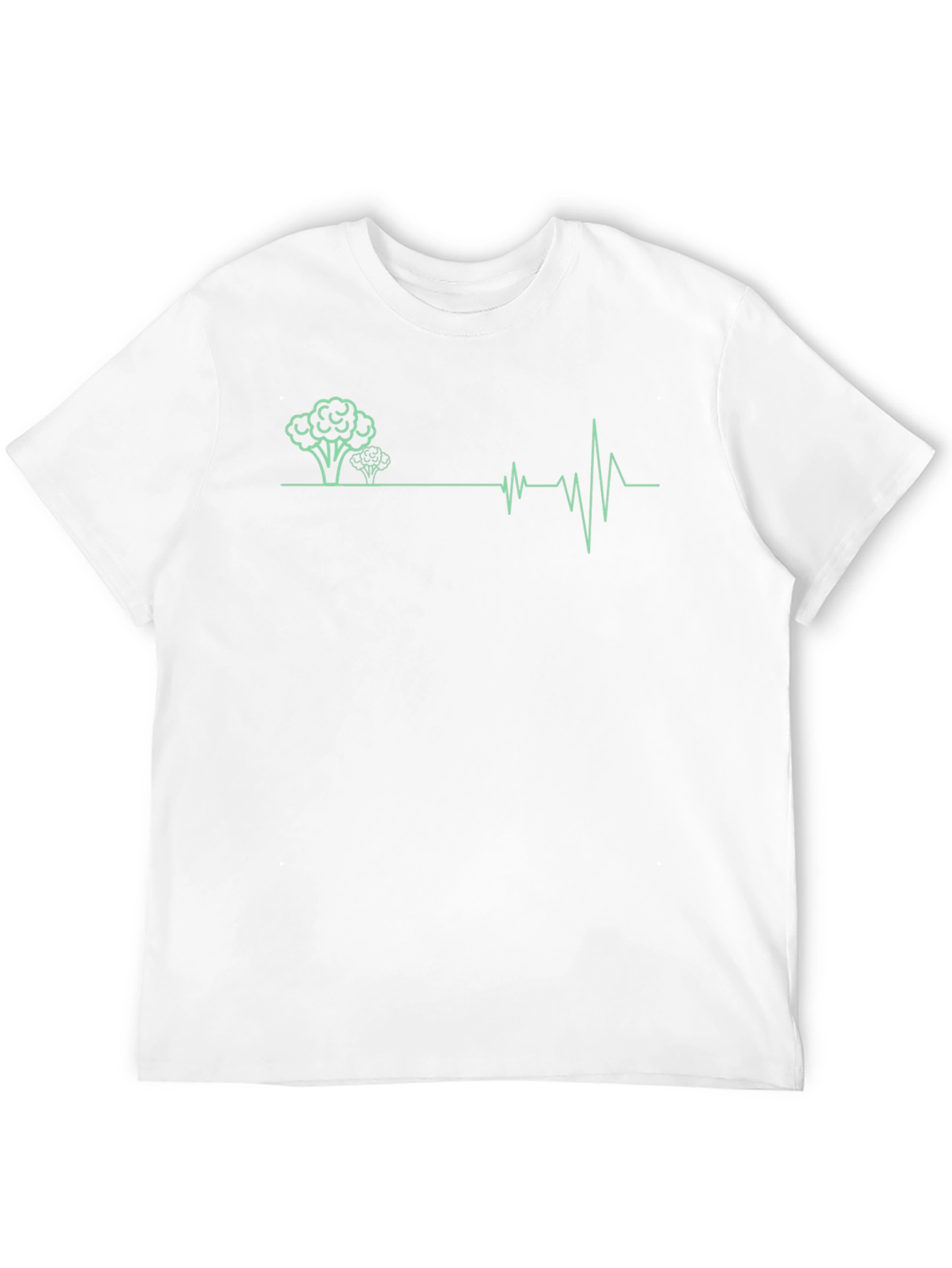 Broccoli Brain Heartbeat Tee - Quirky Vegetarian Style