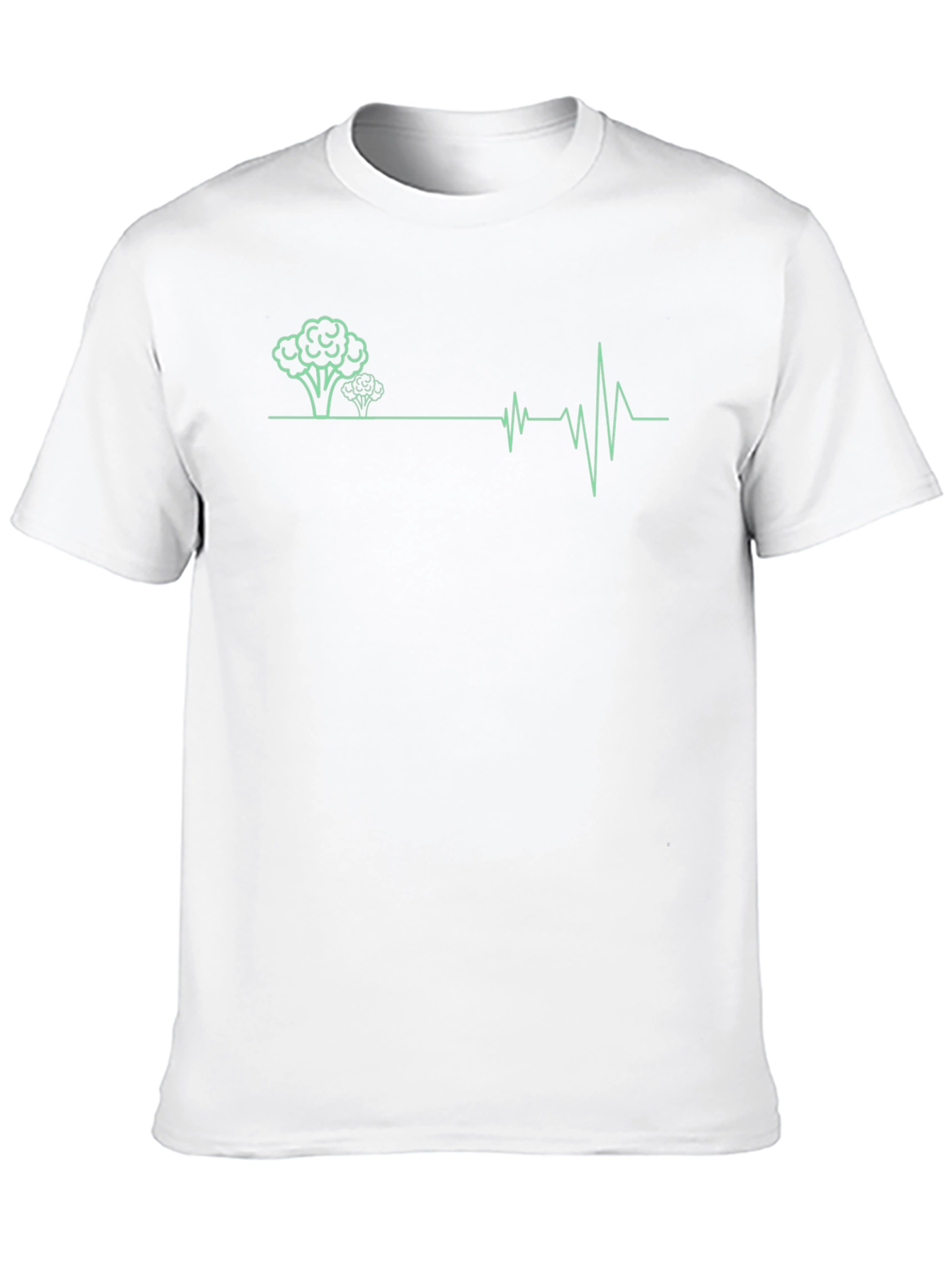 Broccoli Brain Heartbeat Tee - Quirky Vegetarian Style
