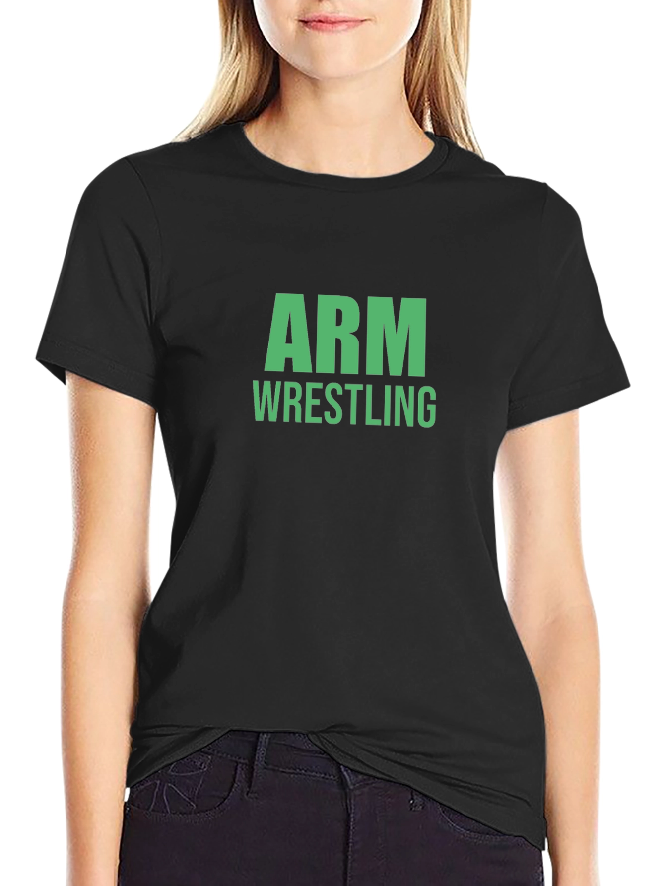 Arm Wrestling T-Shirt - Black Graphic Tee