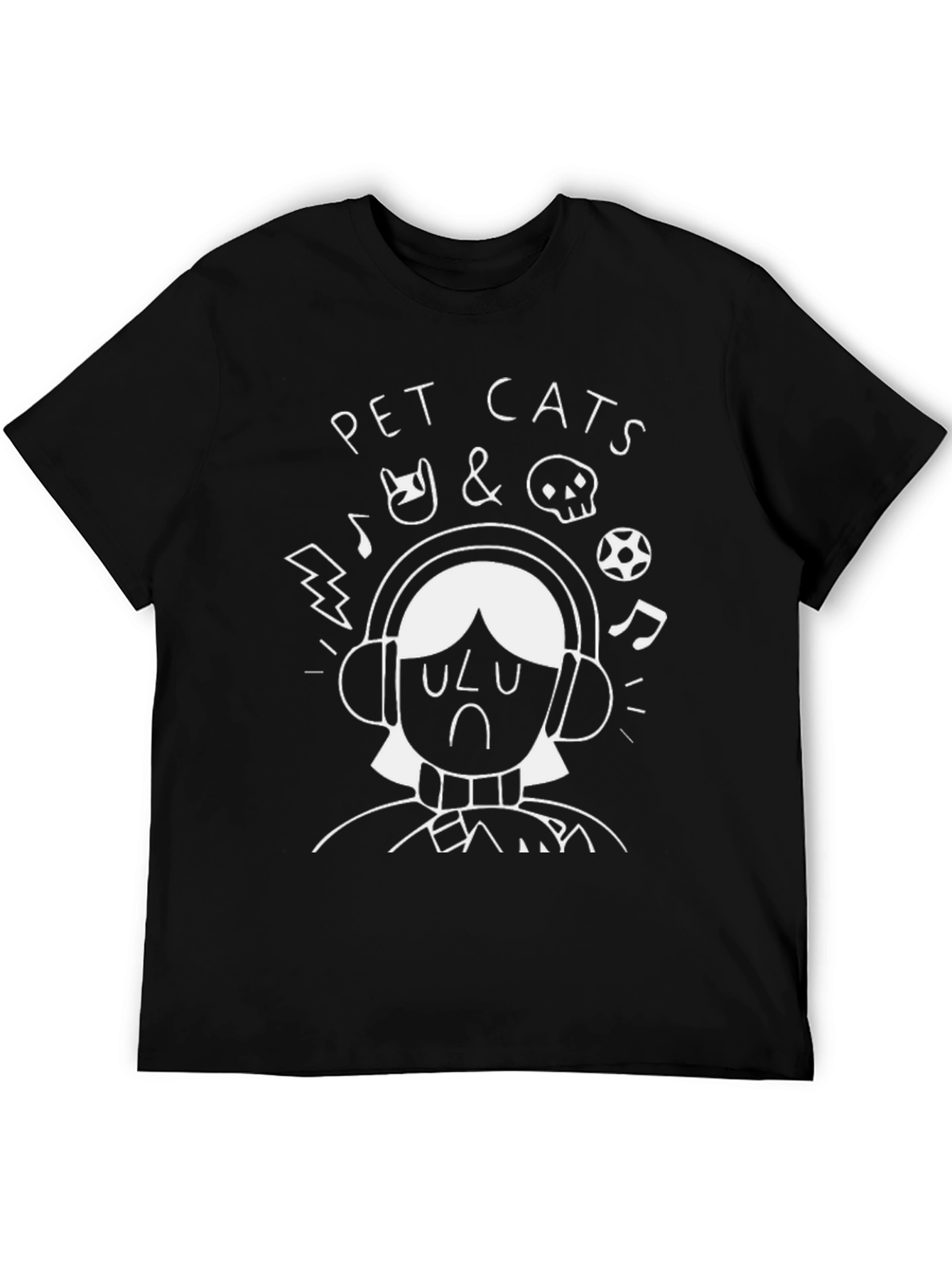 Pet Cats & Skull Graphic Tee
