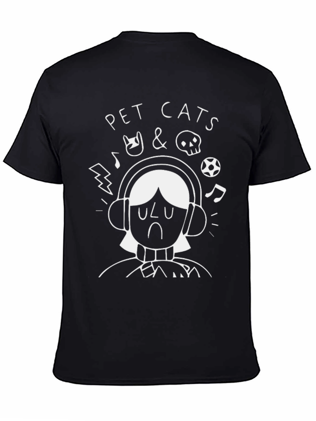 Pet Cats & Skull Graphic Tee