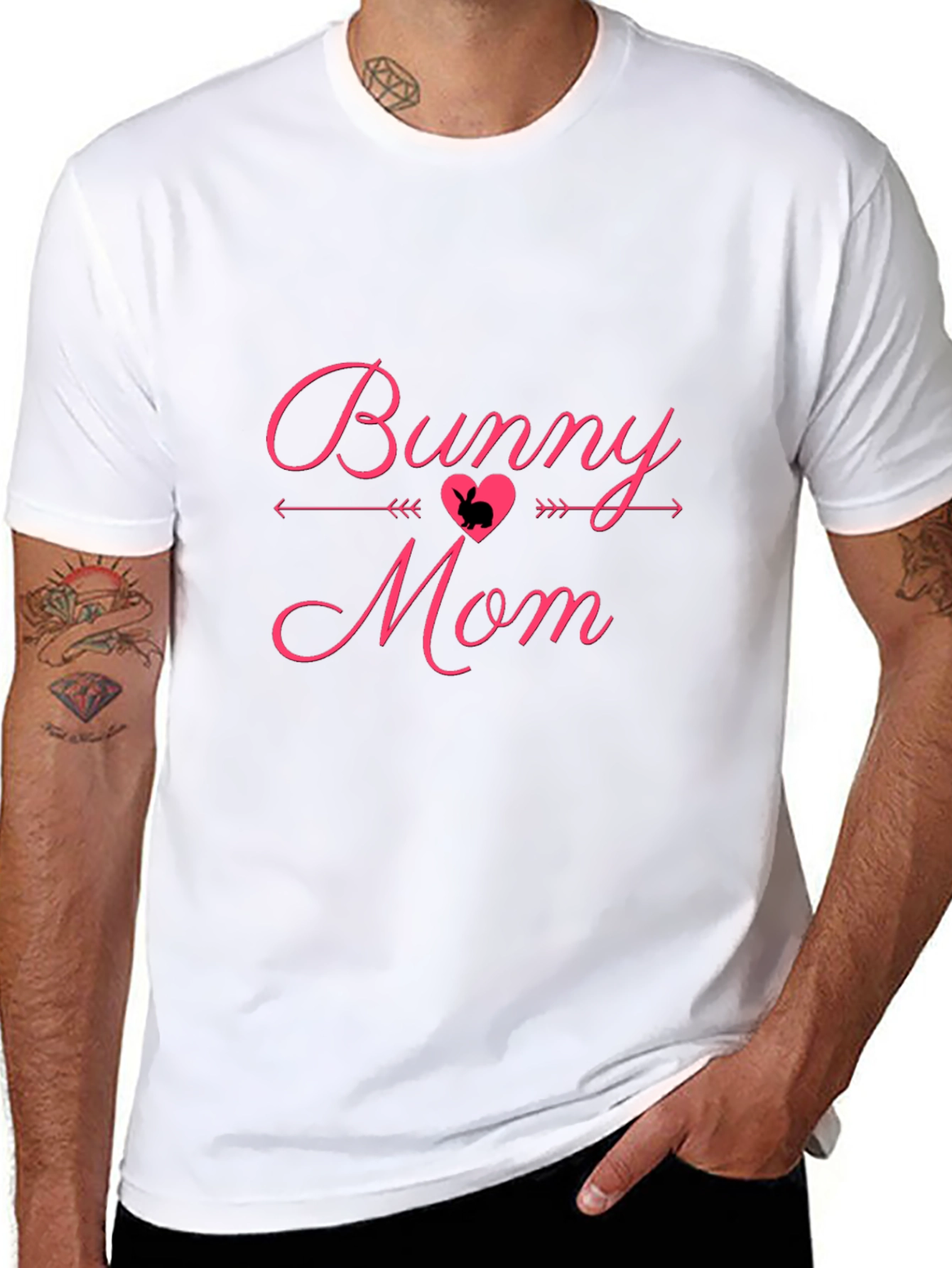 Bunny Mom Black Graphic Tee