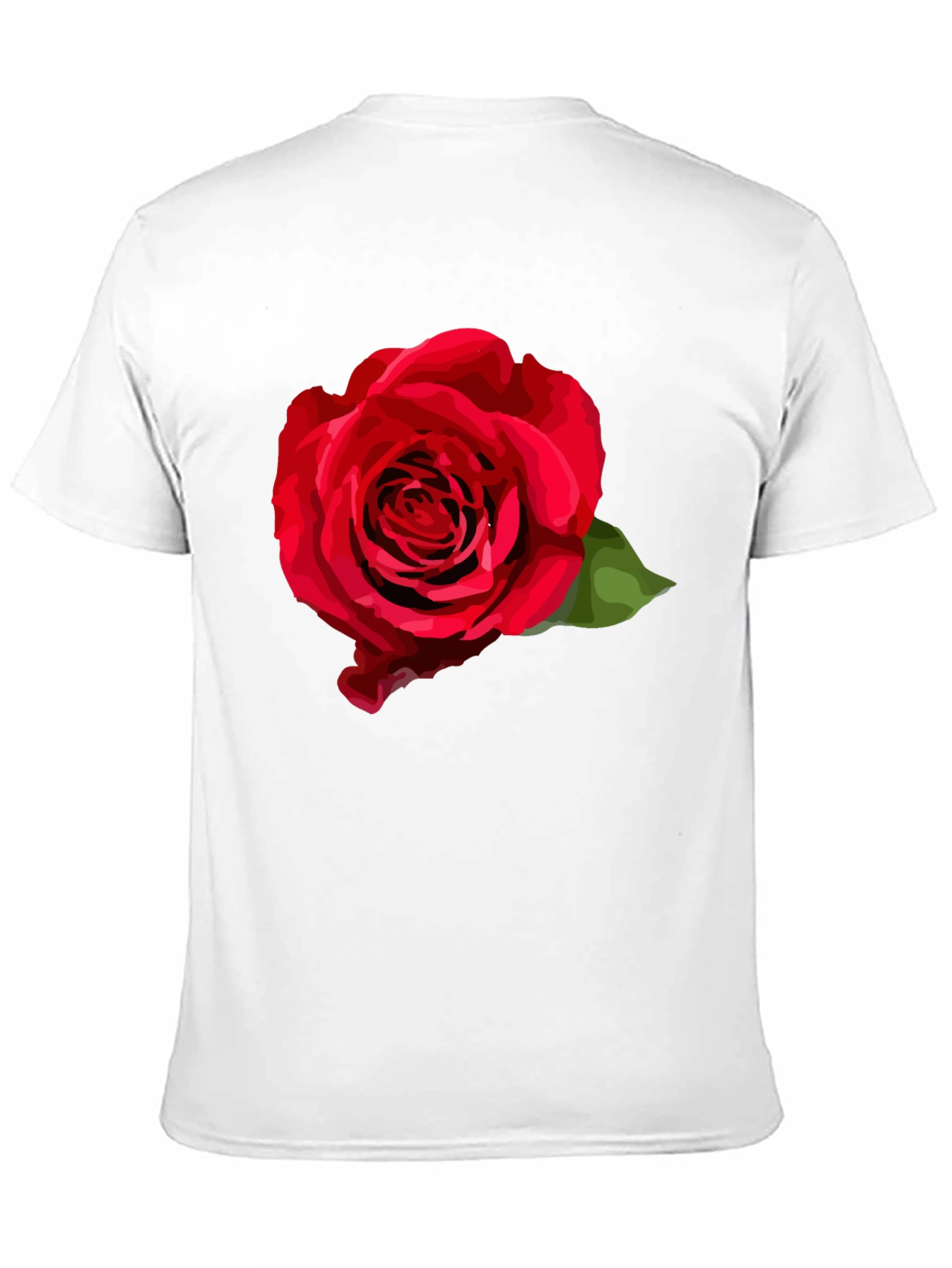 Red Rose Graphic T-Shirt - Stylish Black Tee