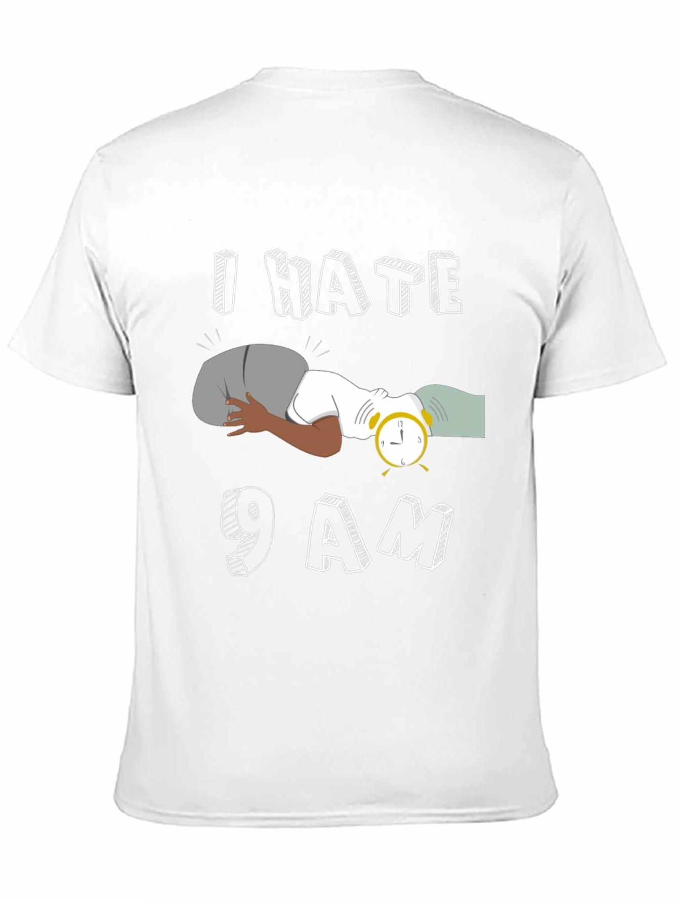 I Hate 9 AM Black T-Shirt
