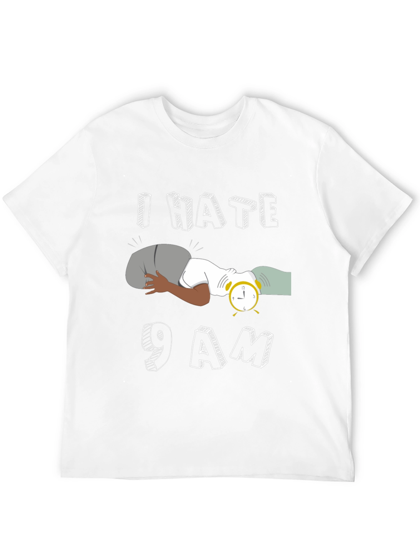 I Hate 9 AM Black T-Shirt