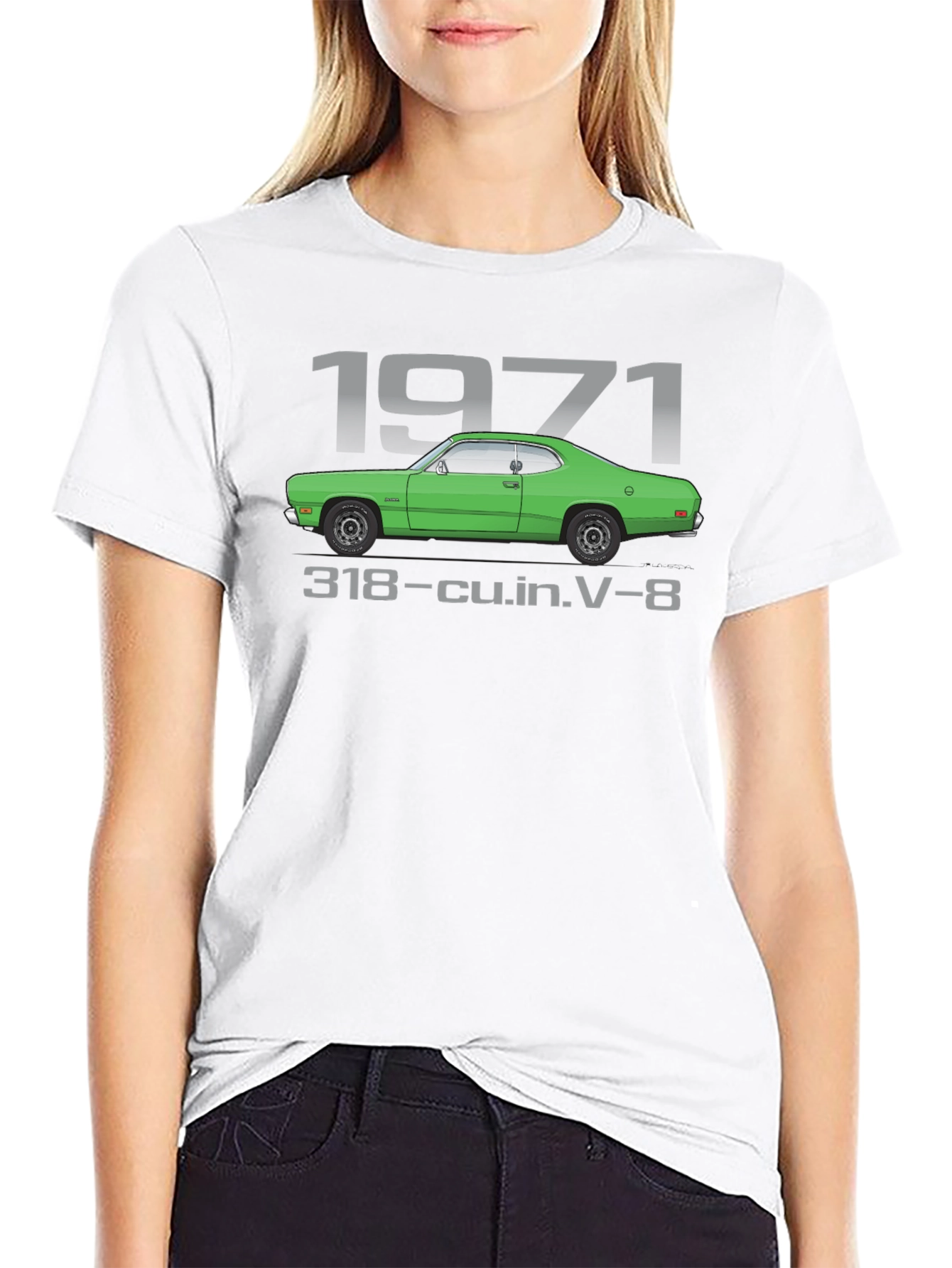 1971 Car Black T-Shirt