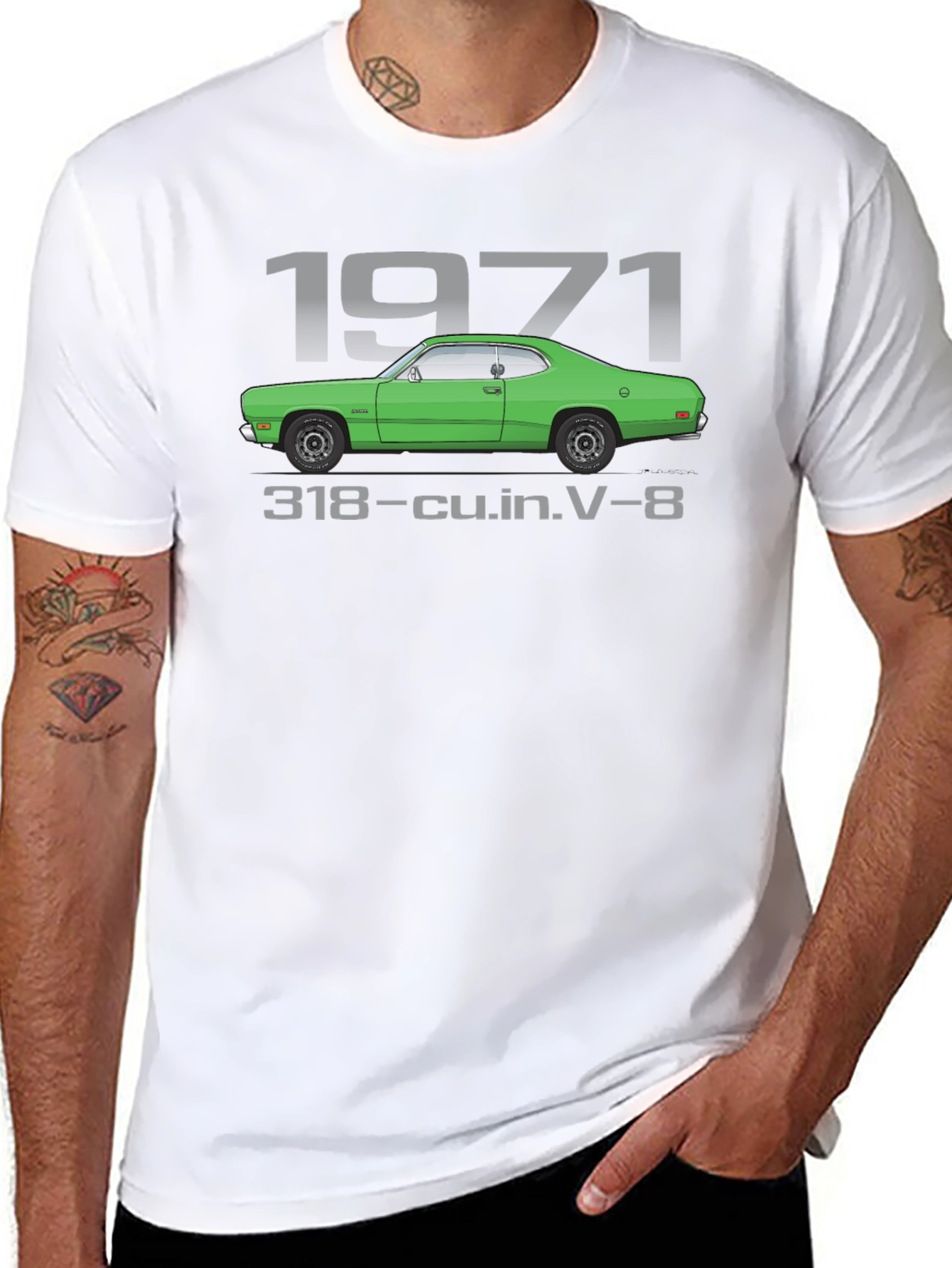 1971 Car Black T-Shirt