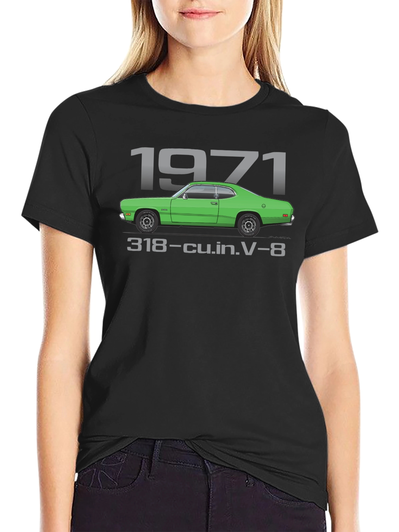 1971 Car Black T-Shirt