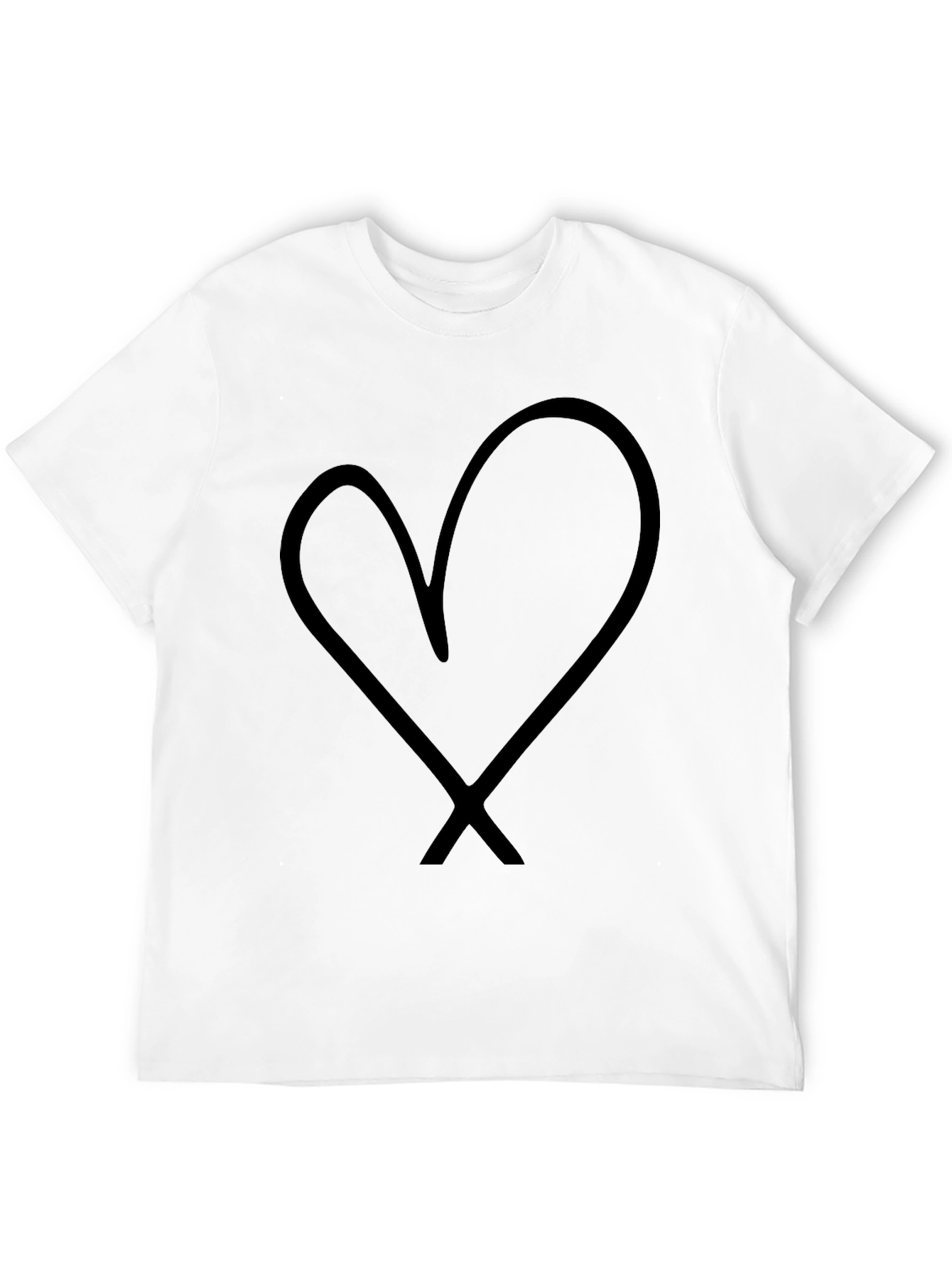 Heart Graphic Mens Black T-Shirt