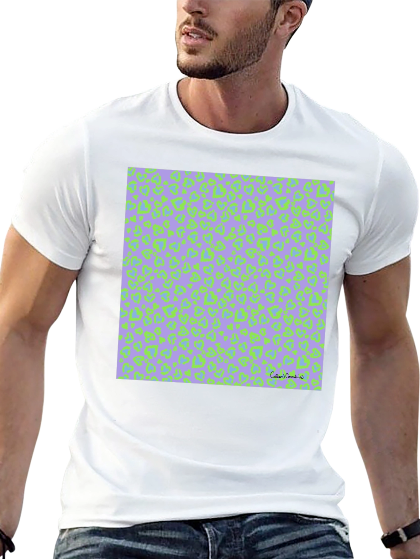 Heart Pattern T-Shirt - Trendy Graphic Tee