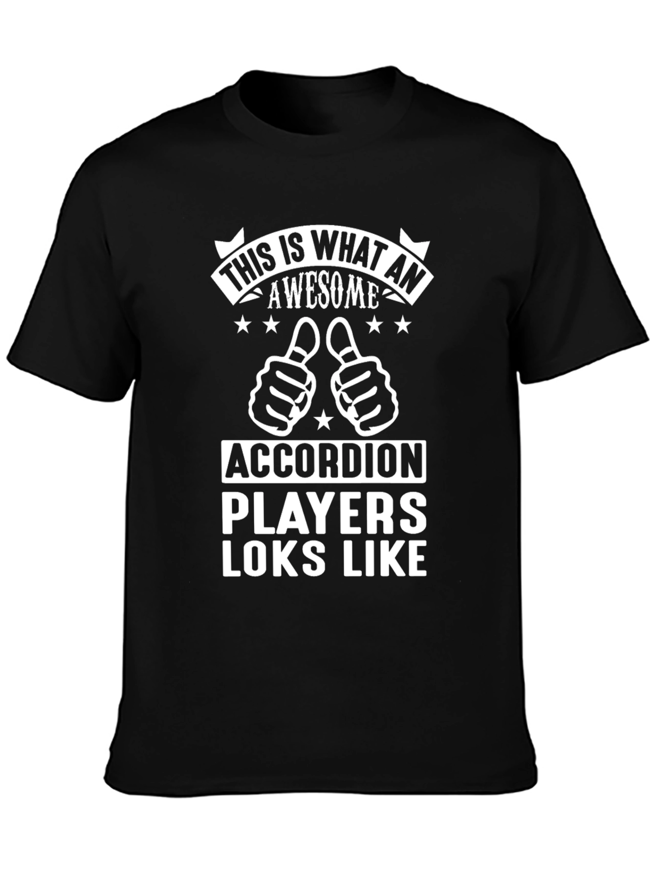 Awesome Accordion Players T-Shirt - Black