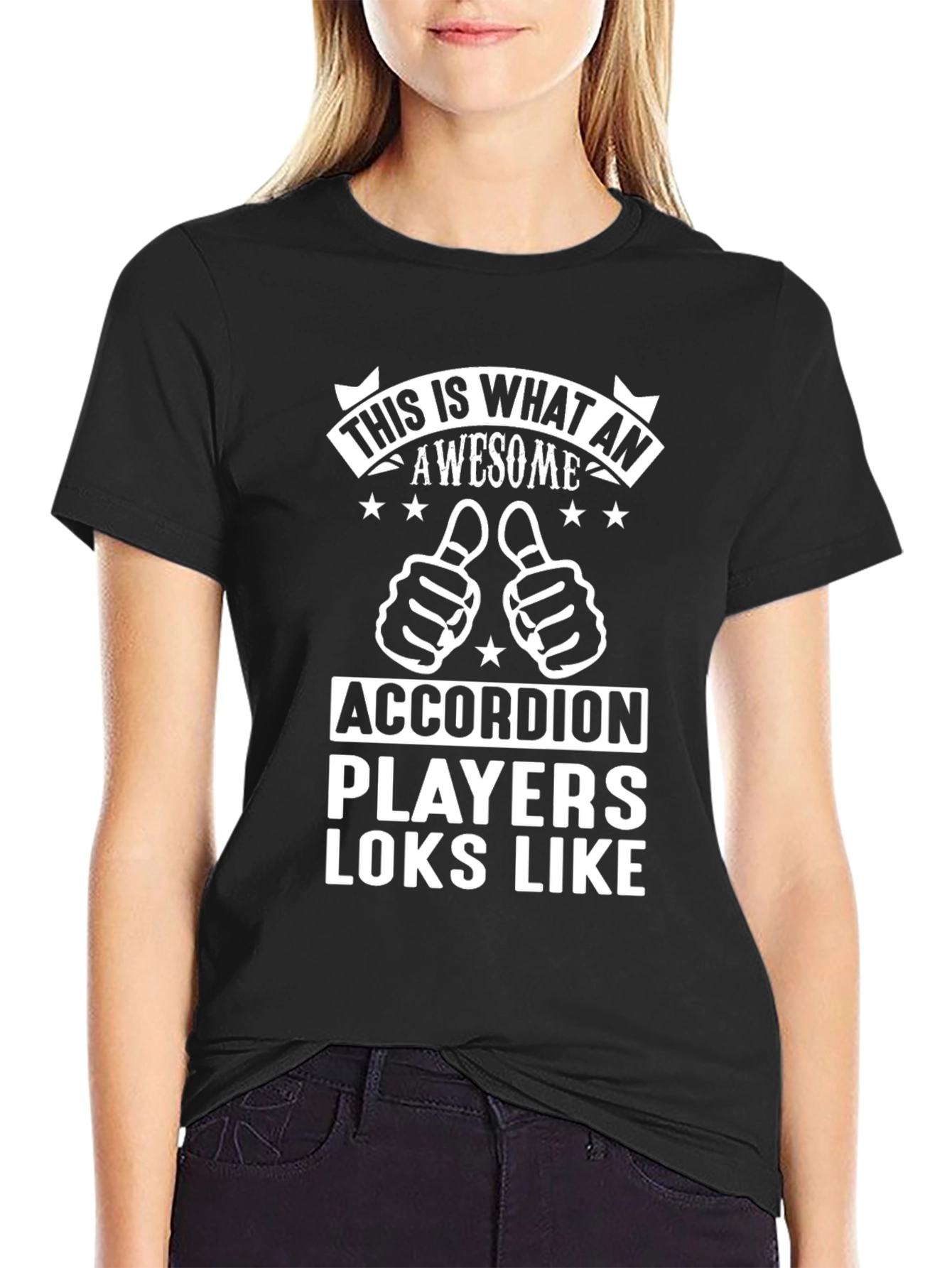 Awesome Accordion Players T-Shirt - Black