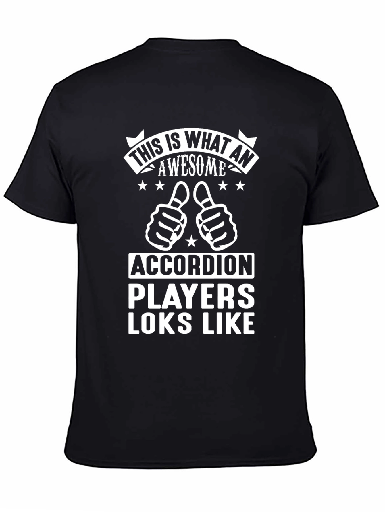 Awesome Accordion Players T-Shirt - Black