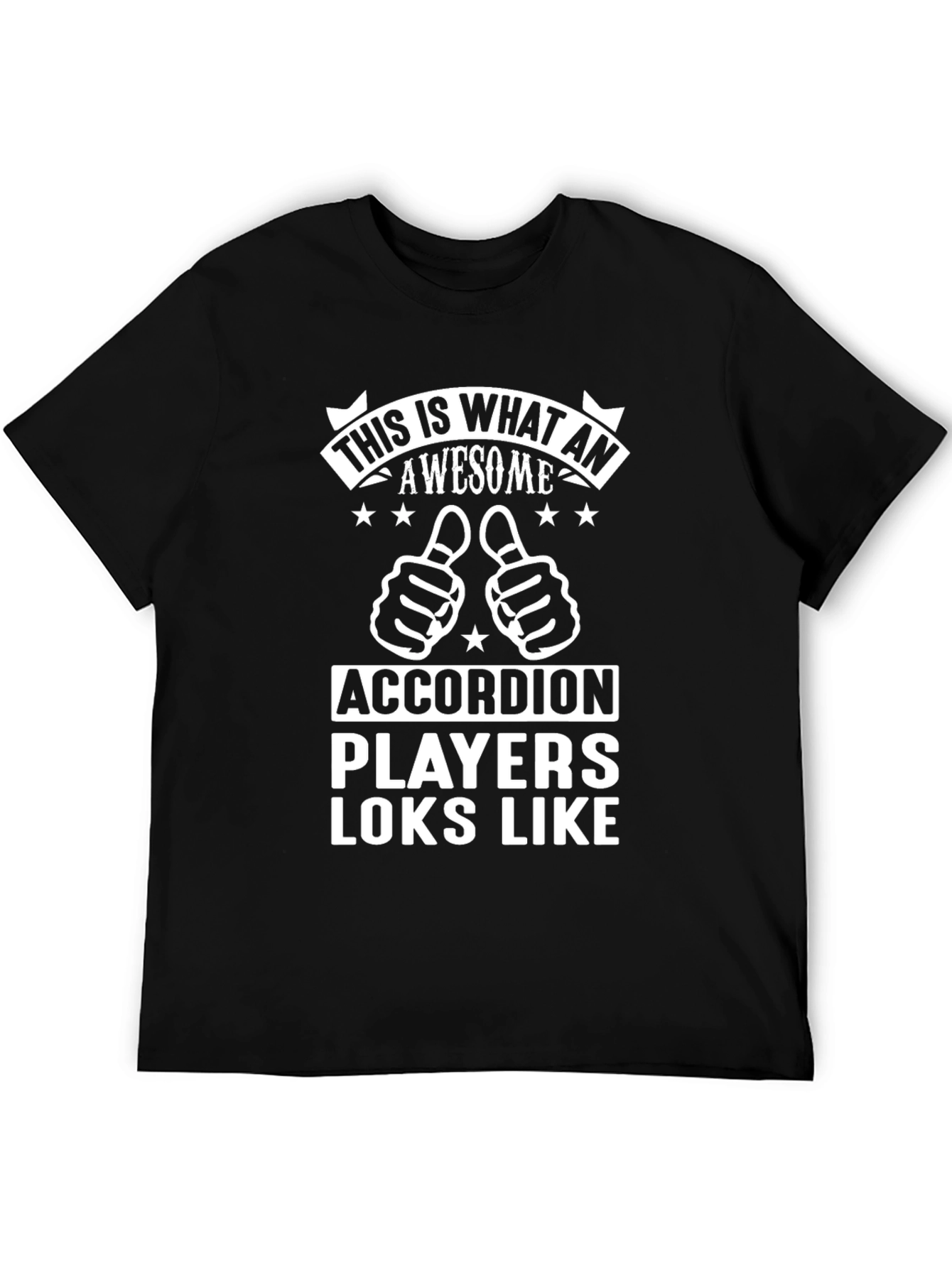 Awesome Accordion Players T-Shirt - Black