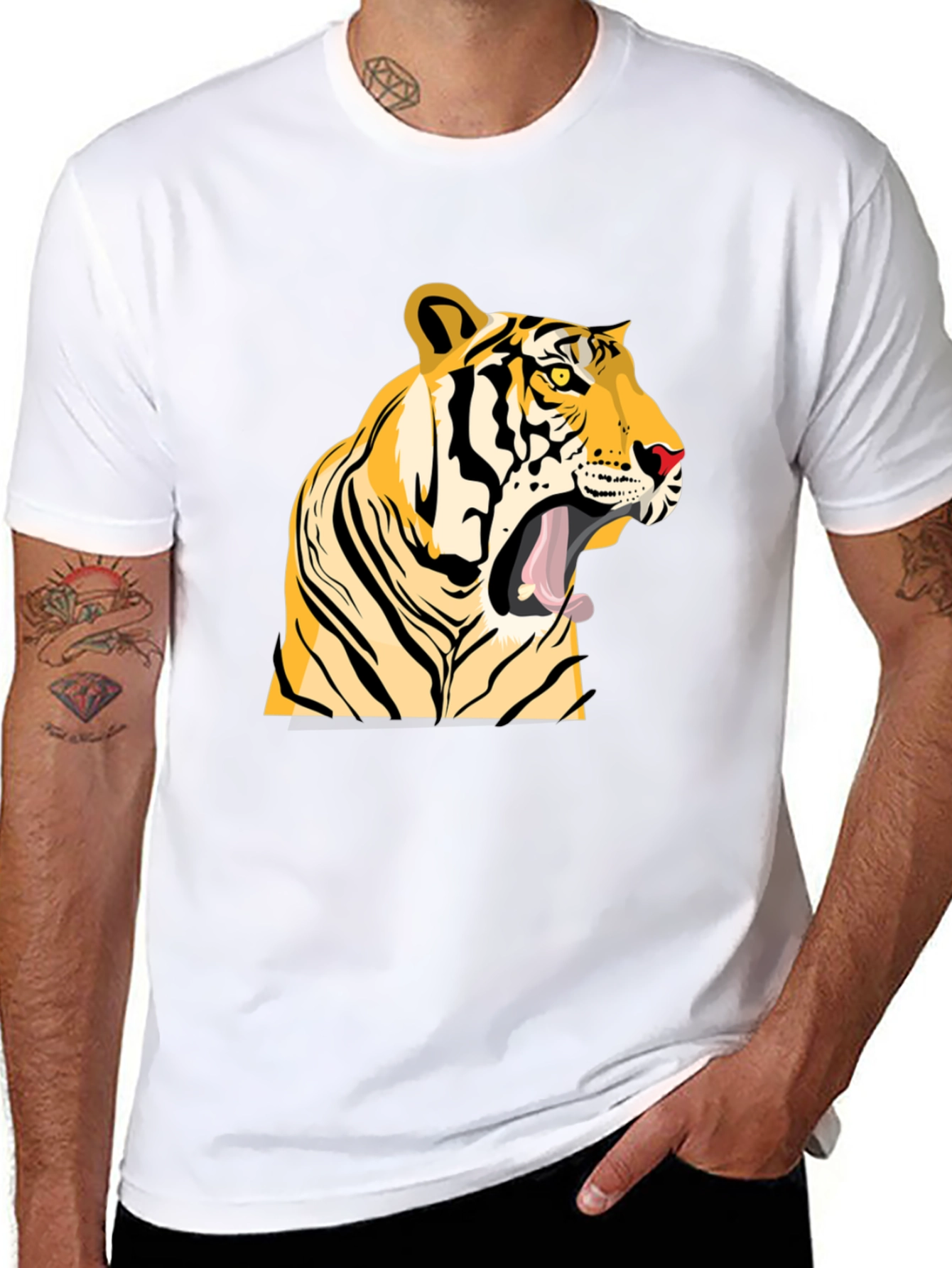 Tiger Graphic Tee - Bold Black T-Shirt