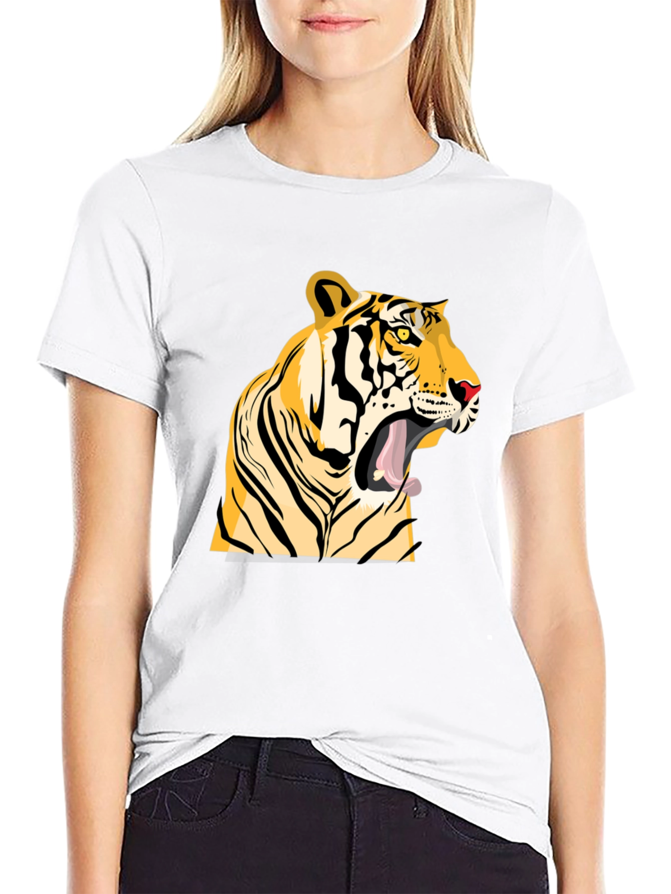 Tiger Graphic Tee - Bold Black T-Shirt