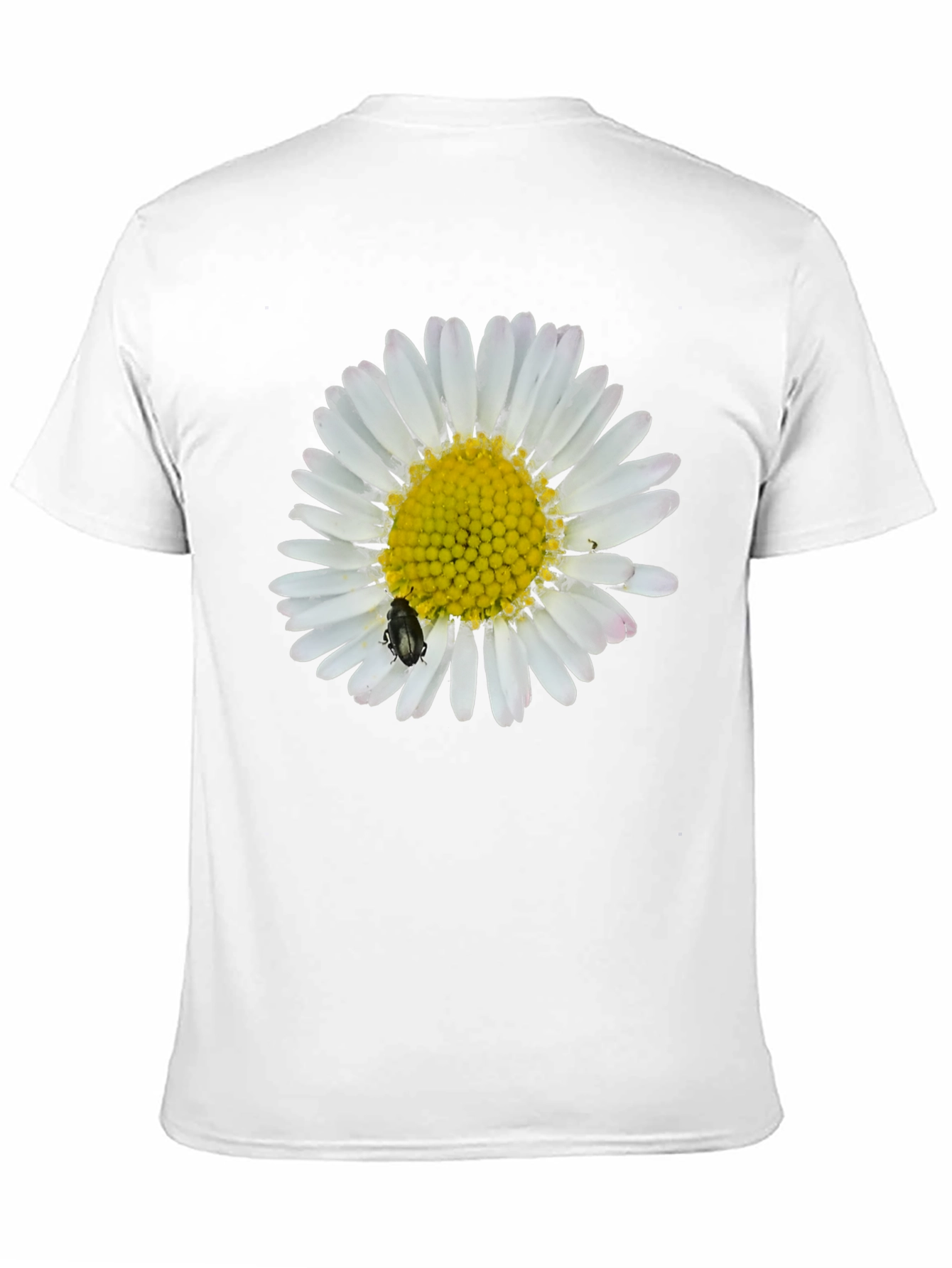 Daisy Flower Graphic T-Shirt - Black Cotton Tee