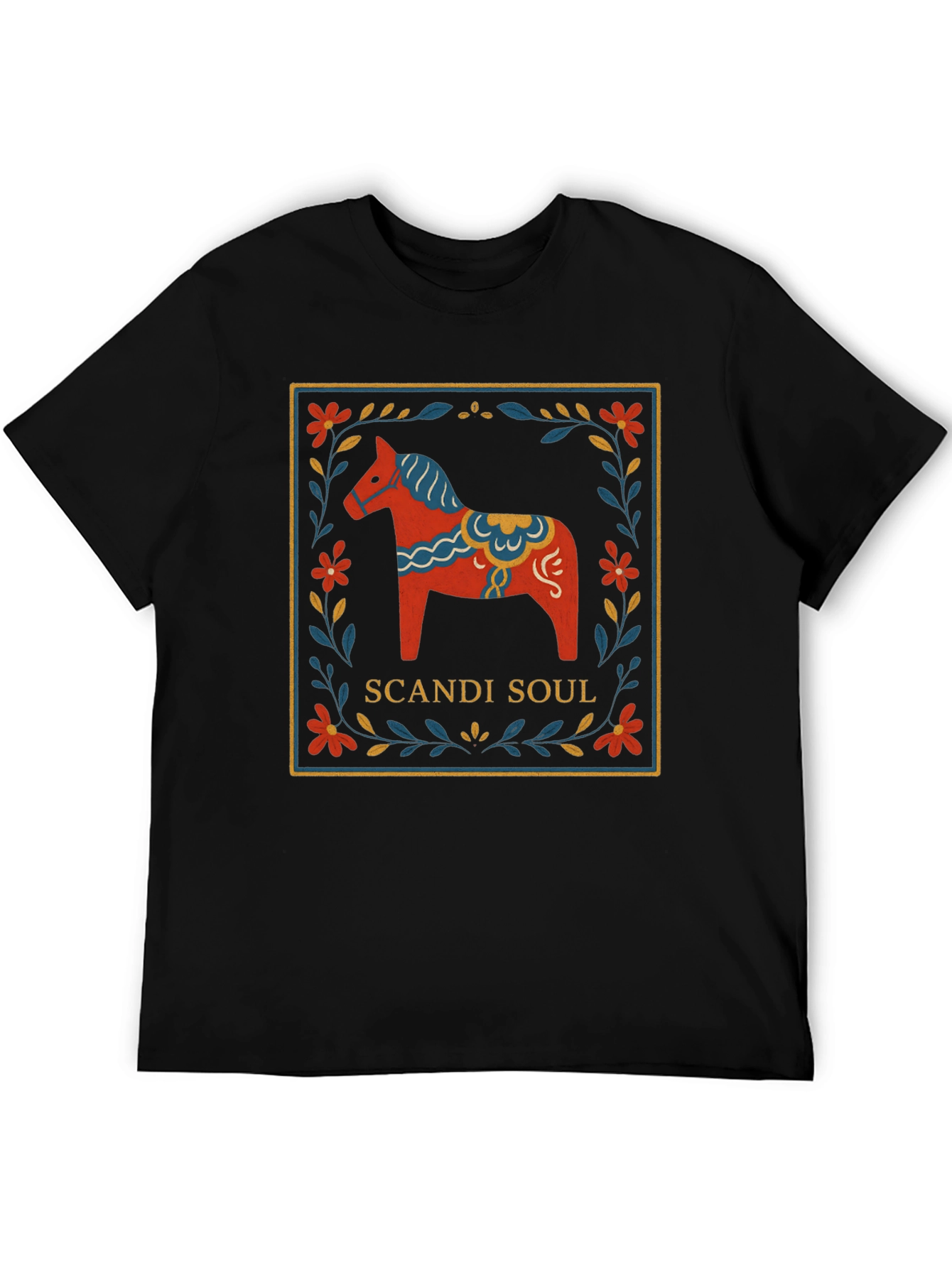 Scandi Soul Graphic Tee - Dala Horse Design