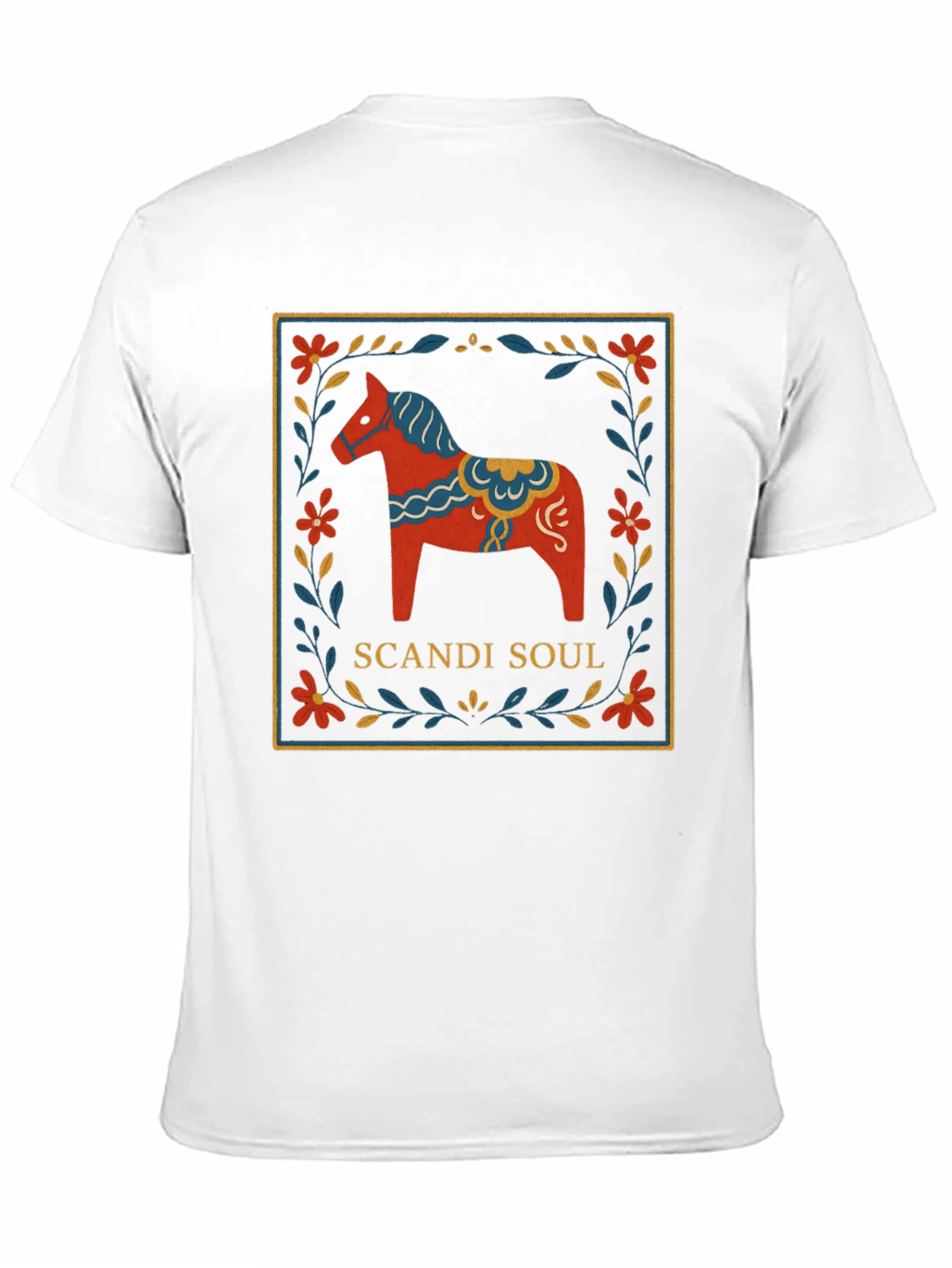 Scandi Soul Graphic Tee - Dala Horse Design