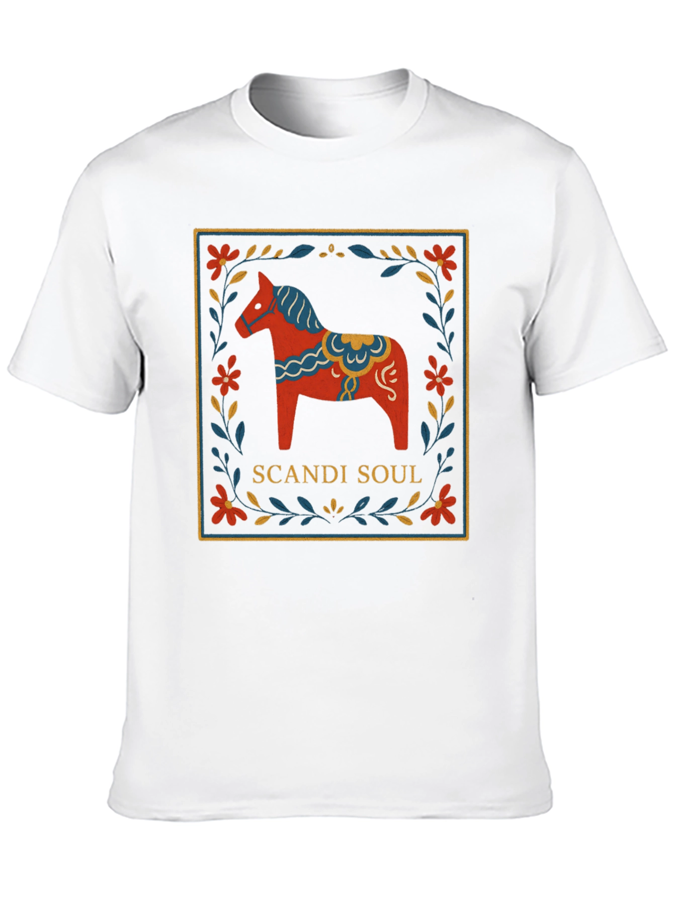 Scandi Soul Graphic Tee - Dala Horse Design