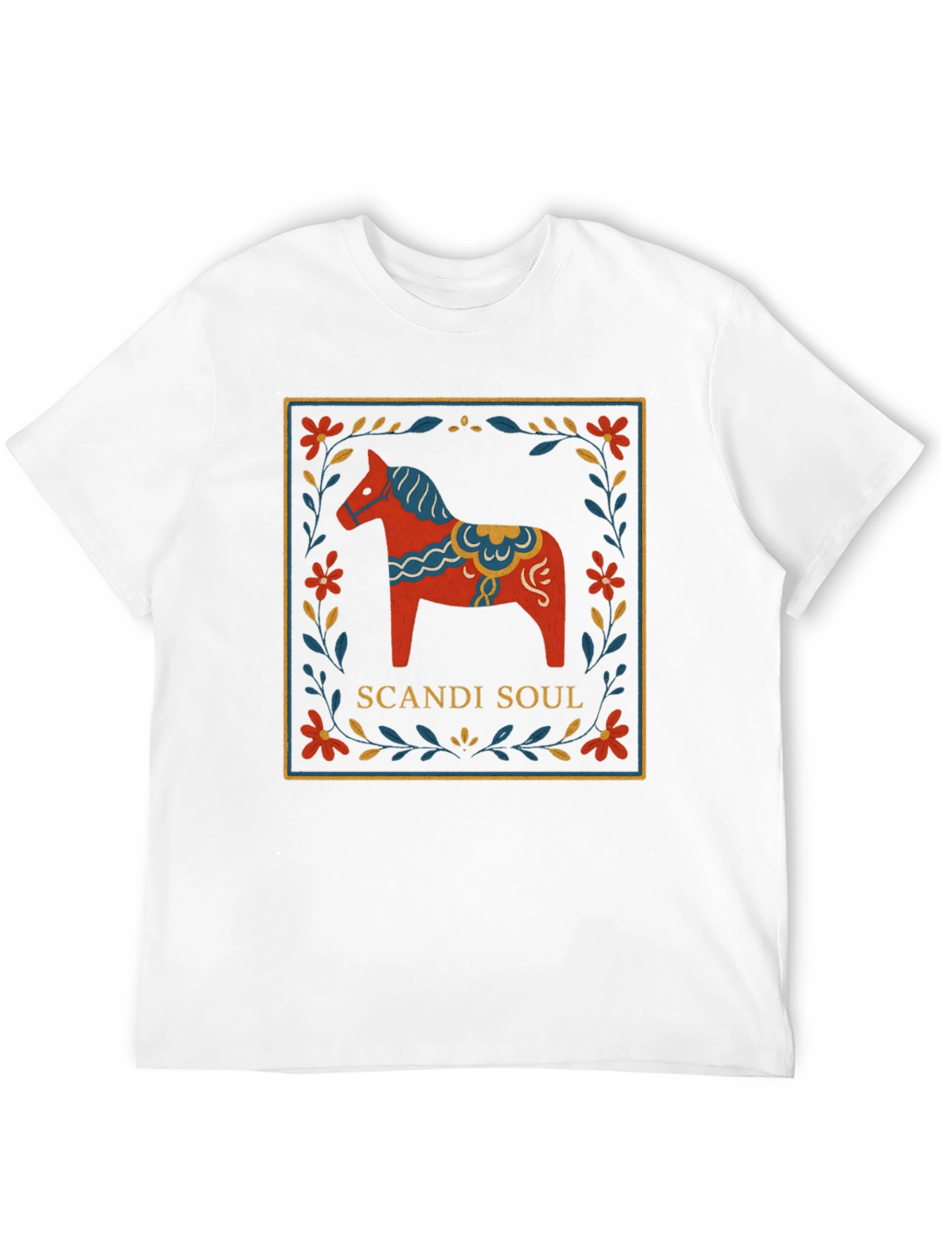 Scandi Soul Graphic Tee - Dala Horse Design