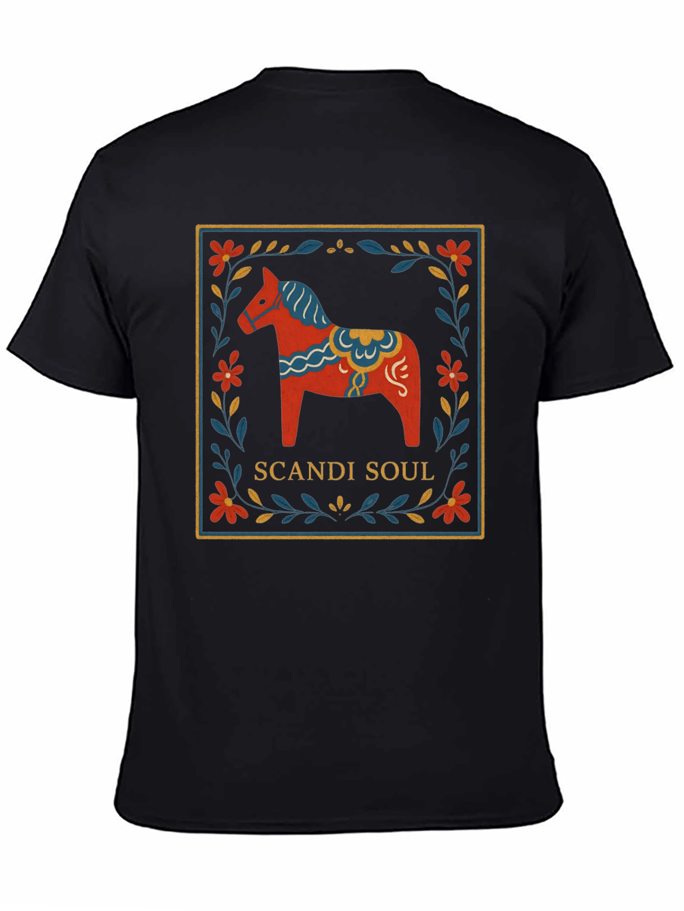 Scandi Soul Graphic Tee - Dala Horse Design