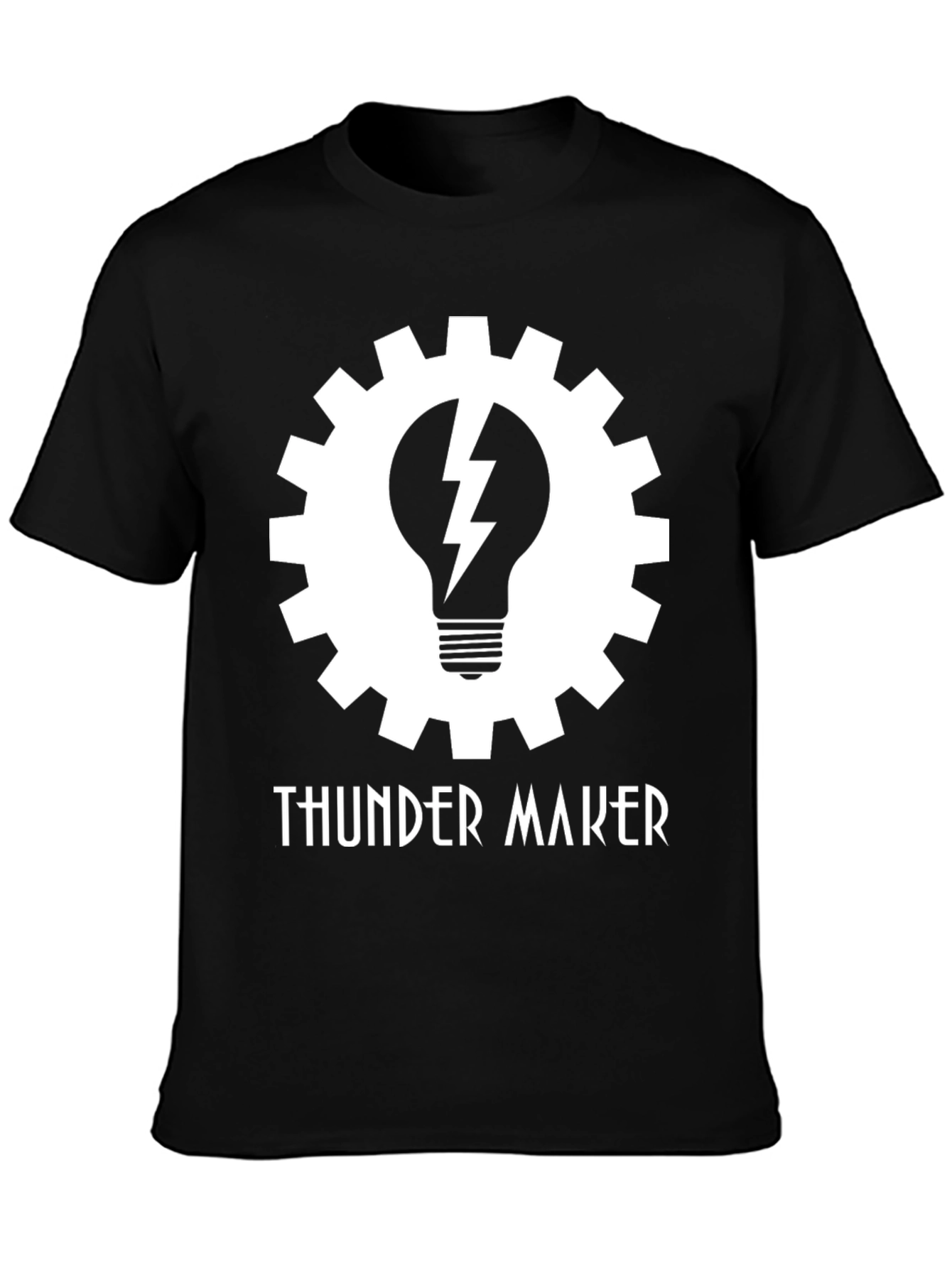 Thunder Maker T-Shirt - Gear and Lightning Design