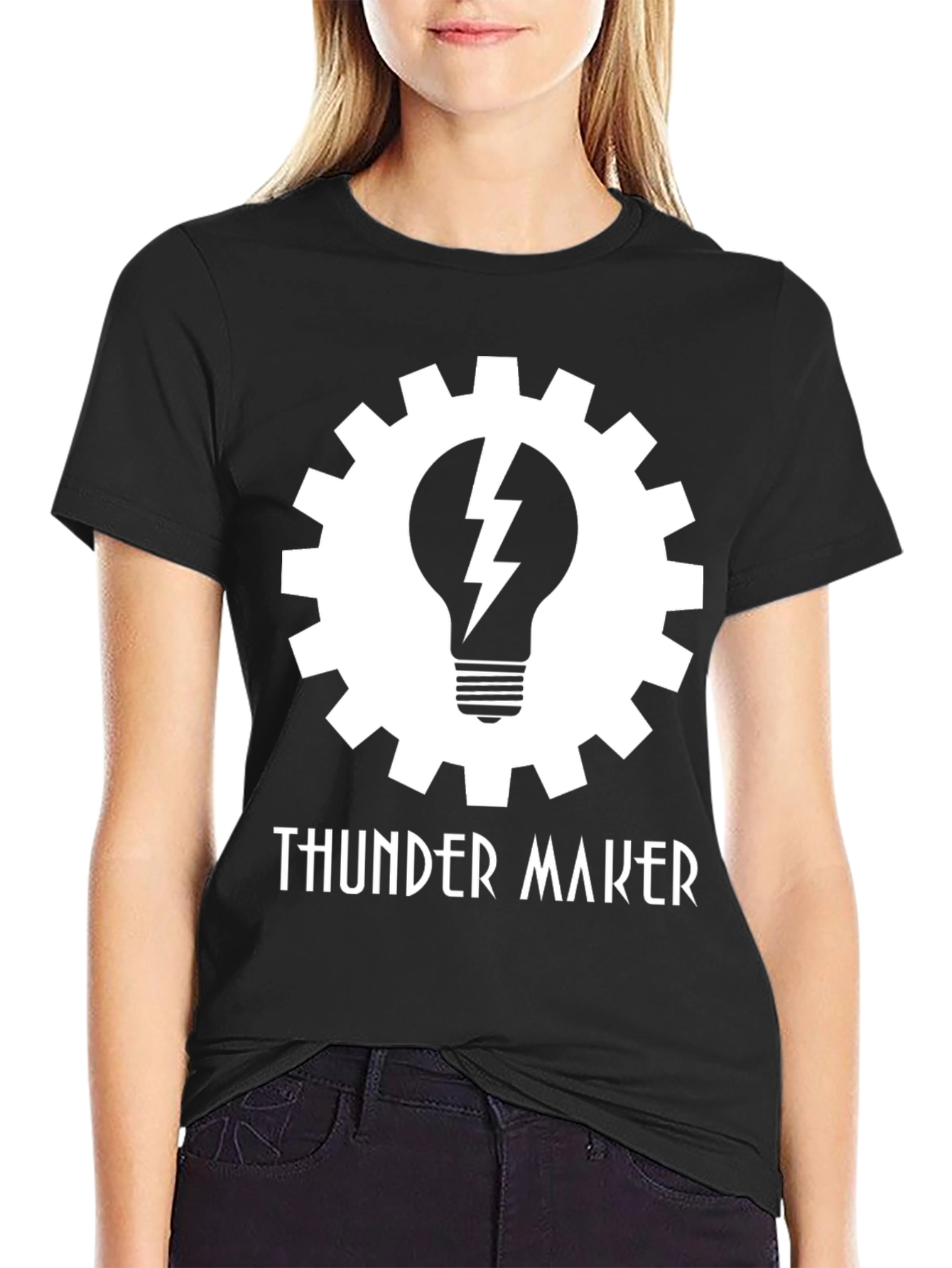 Thunder Maker T-Shirt - Gear and Lightning Design