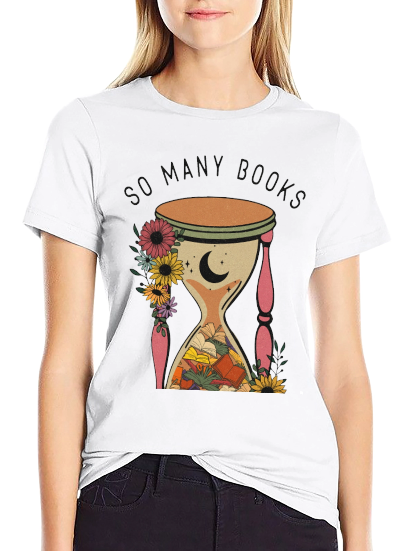 So Many Books Hourglass Graphic Tee