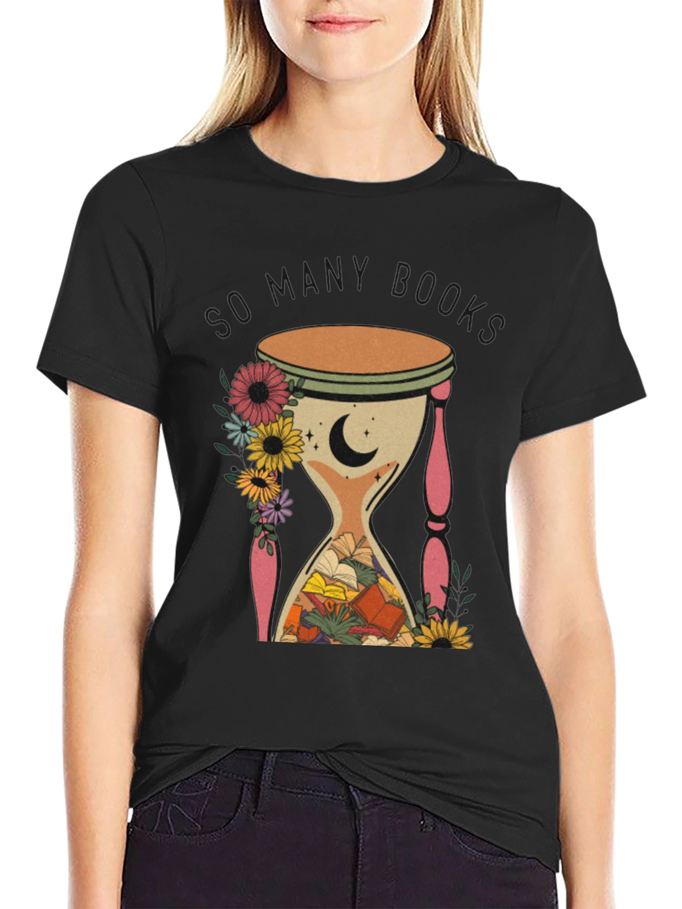 So Many Books Hourglass Graphic Tee