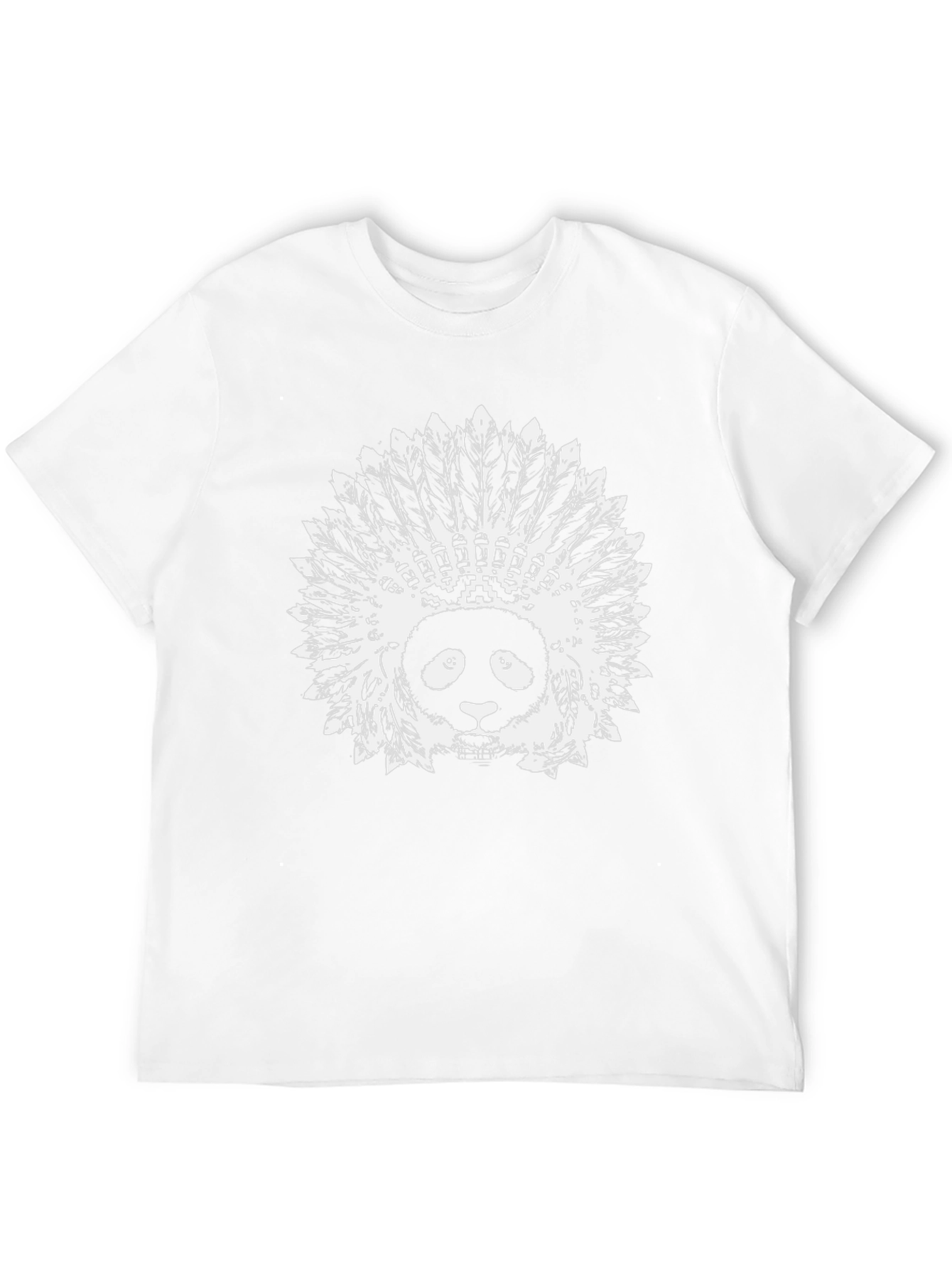 Panda Headdress Graphic Black T-Shirt
