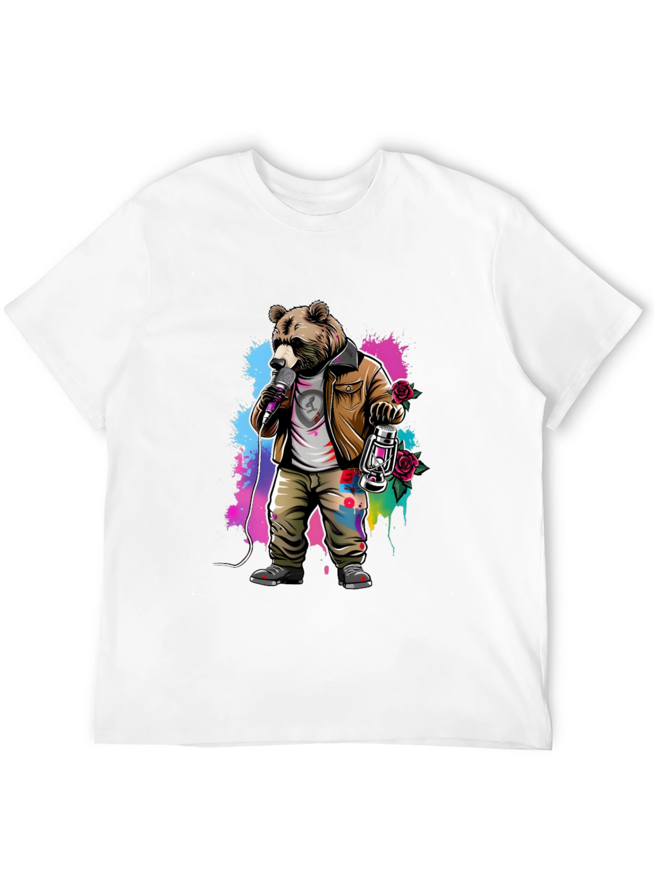 Bear Rockstar Graphic T-Shirt